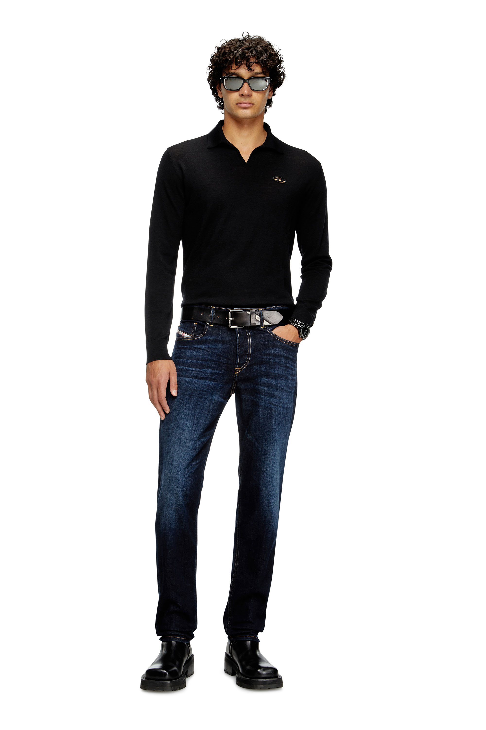 Regular Jeans 2023 D-Finitive 009ZS, Dark Blue Diesel - Man's Regular Jeans 2023 D-Finitive 009ZS, Dark Blue - 1