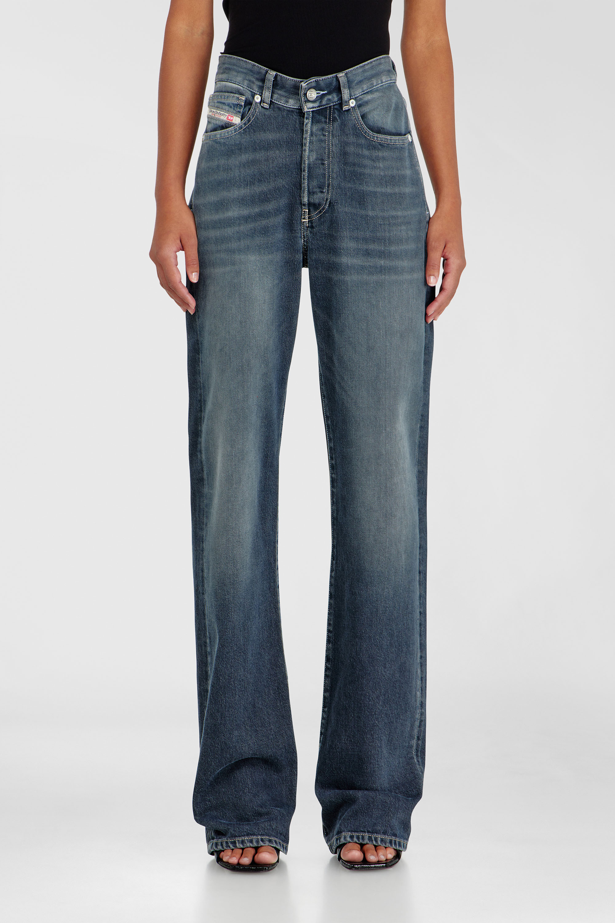 Diesel - Woman's Regular Jeans 1971 D-Sent 007EI, Dark Blue - 2