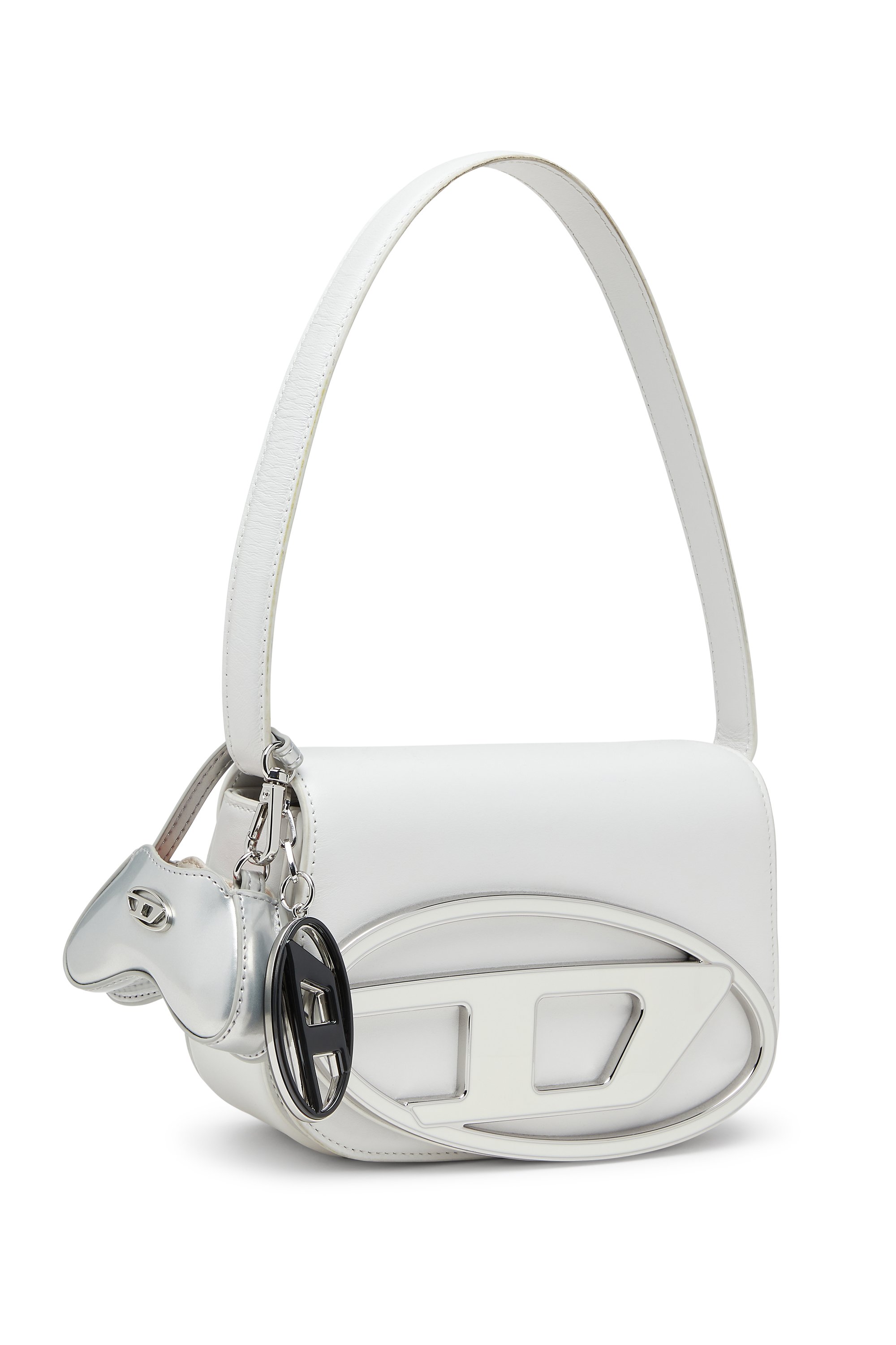 Diesel - 1DR, Woman's 1DR-Iconic shoulder bag in nappa leather in White - 2