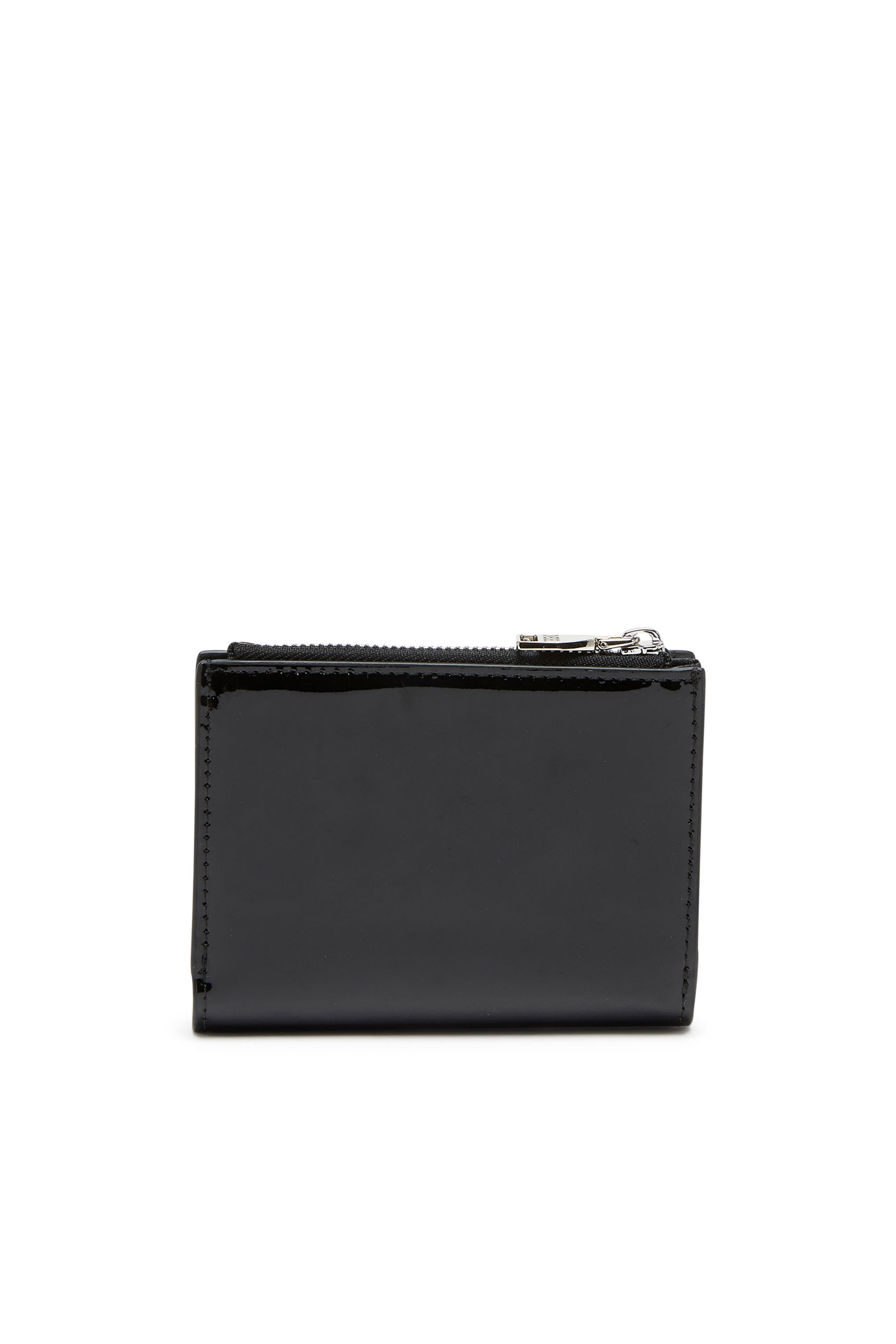 Diesel - PLAY BI-FOLD ZIP II, Woman Small wallet in glossy leather in Black - Image 2