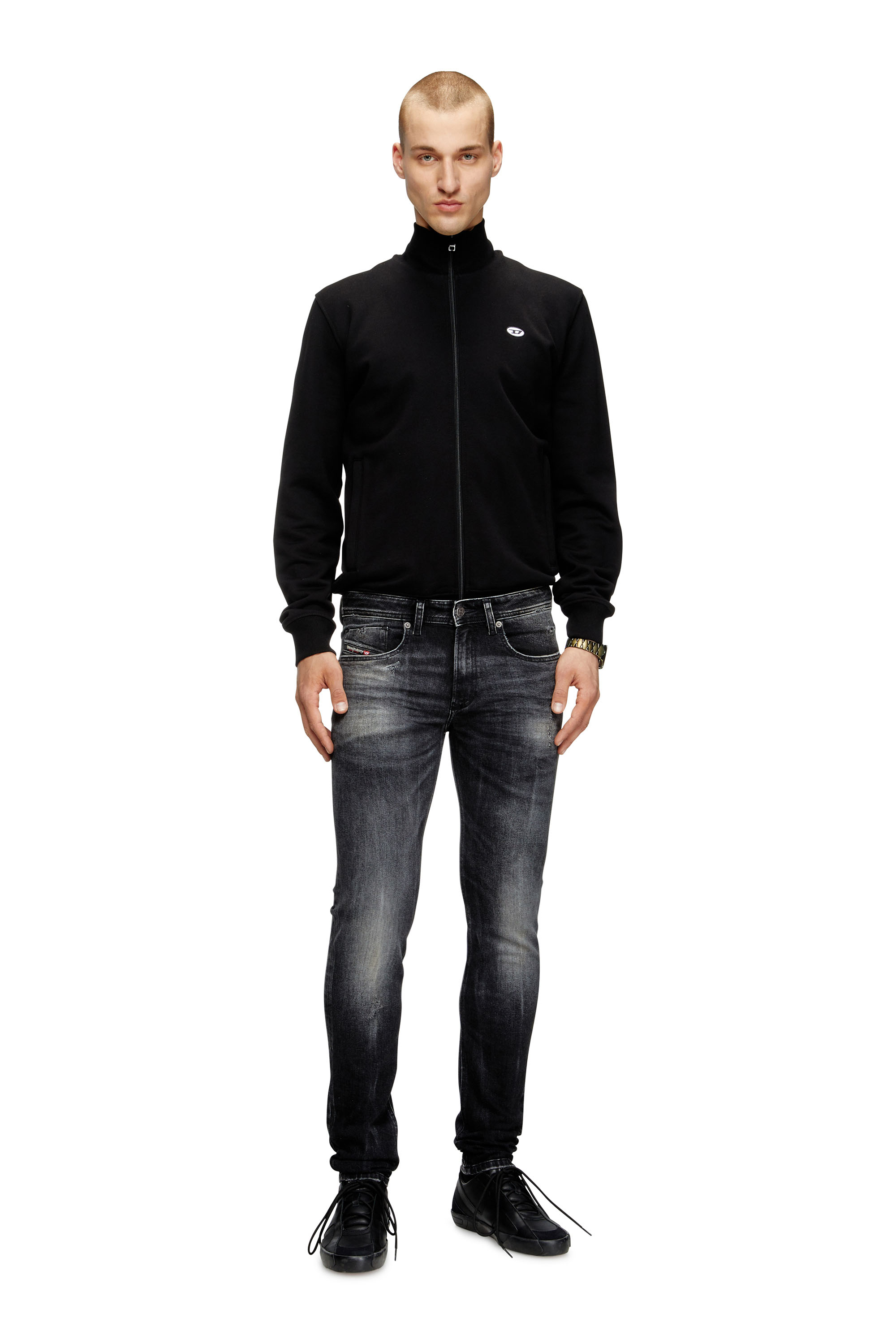 Diesel - Man's Skinny Jeans 1979 Sleenker 0DBDP, Black/Dark grey - 1