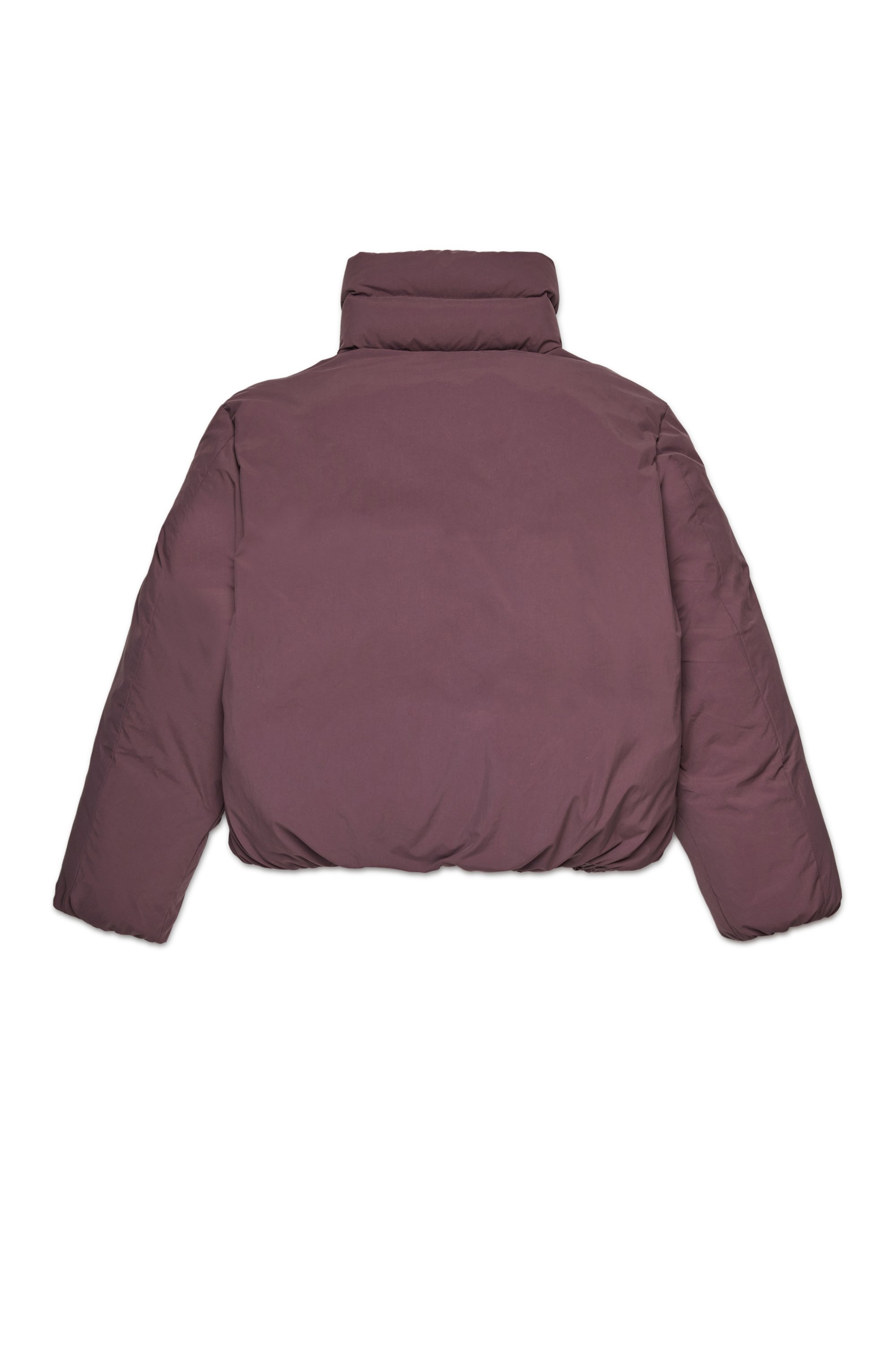 Diesel - JWRAVYS, Woman's Padded nylon jacket with zipper in Dark Violet - 2