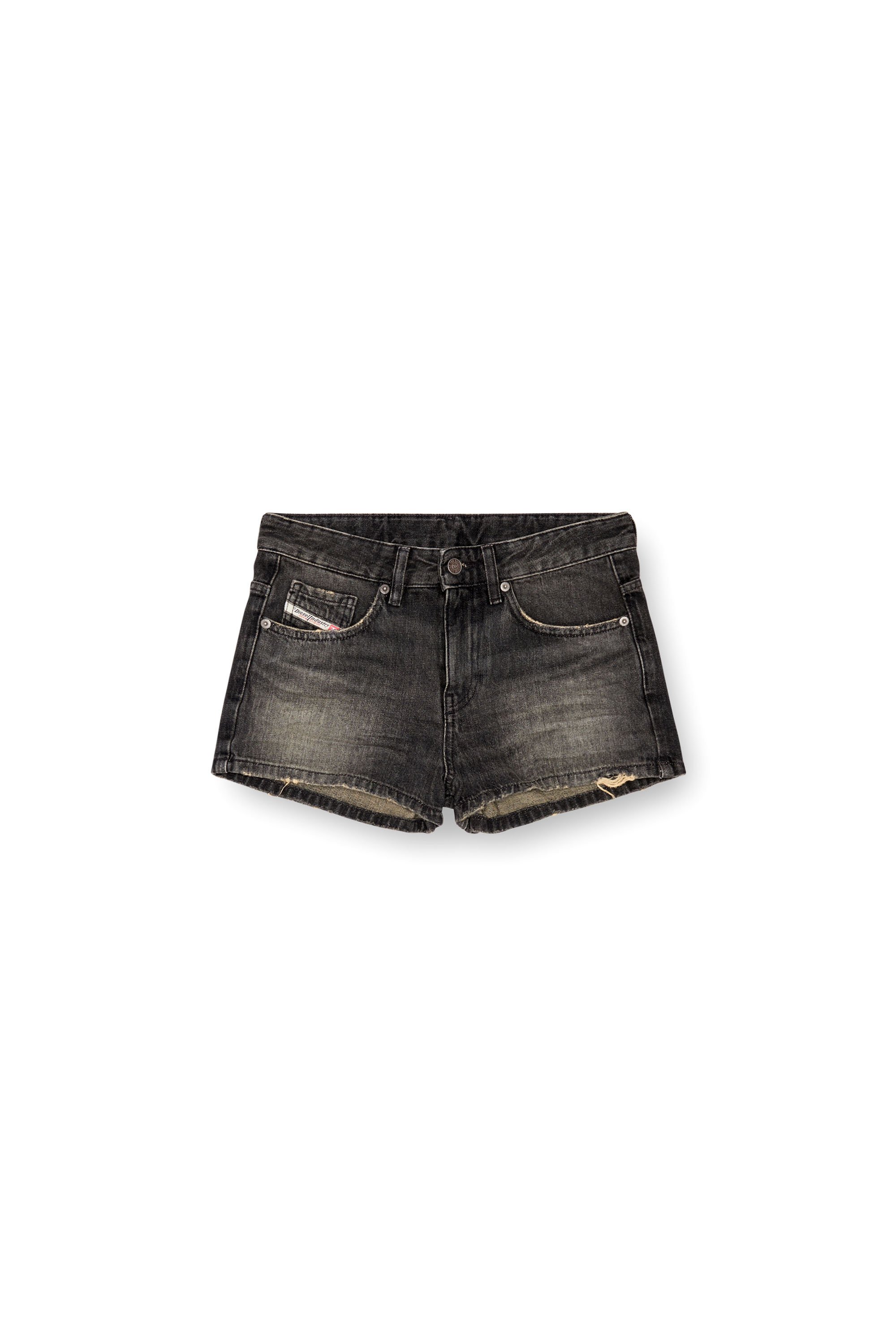 Diesel - DE-YUBA, Woman Denim shorts in Black - Image 3