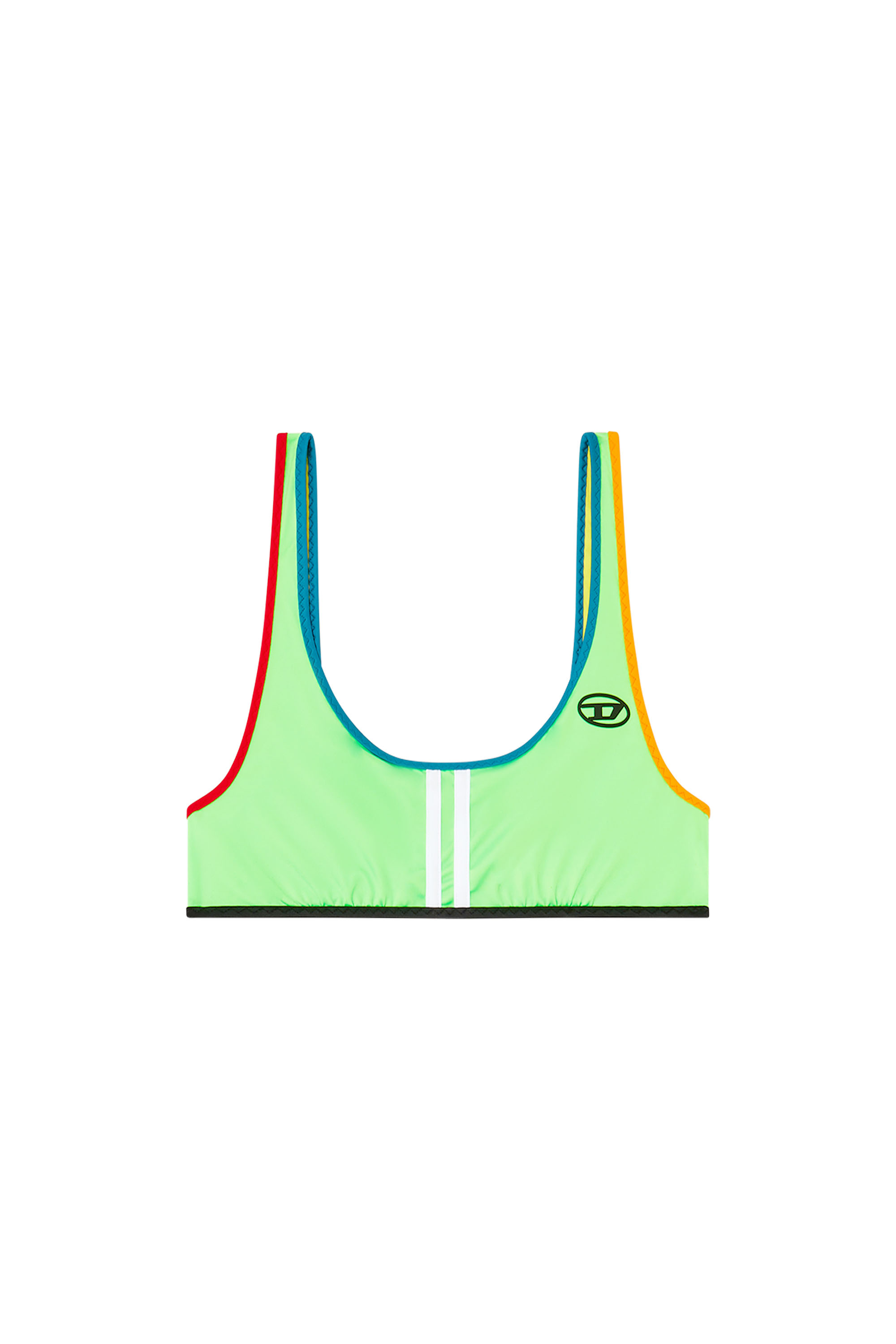 Diesel - JADA-D-POP, Woman's Nylon bikini top with sporty stripes in Multicolor - 4