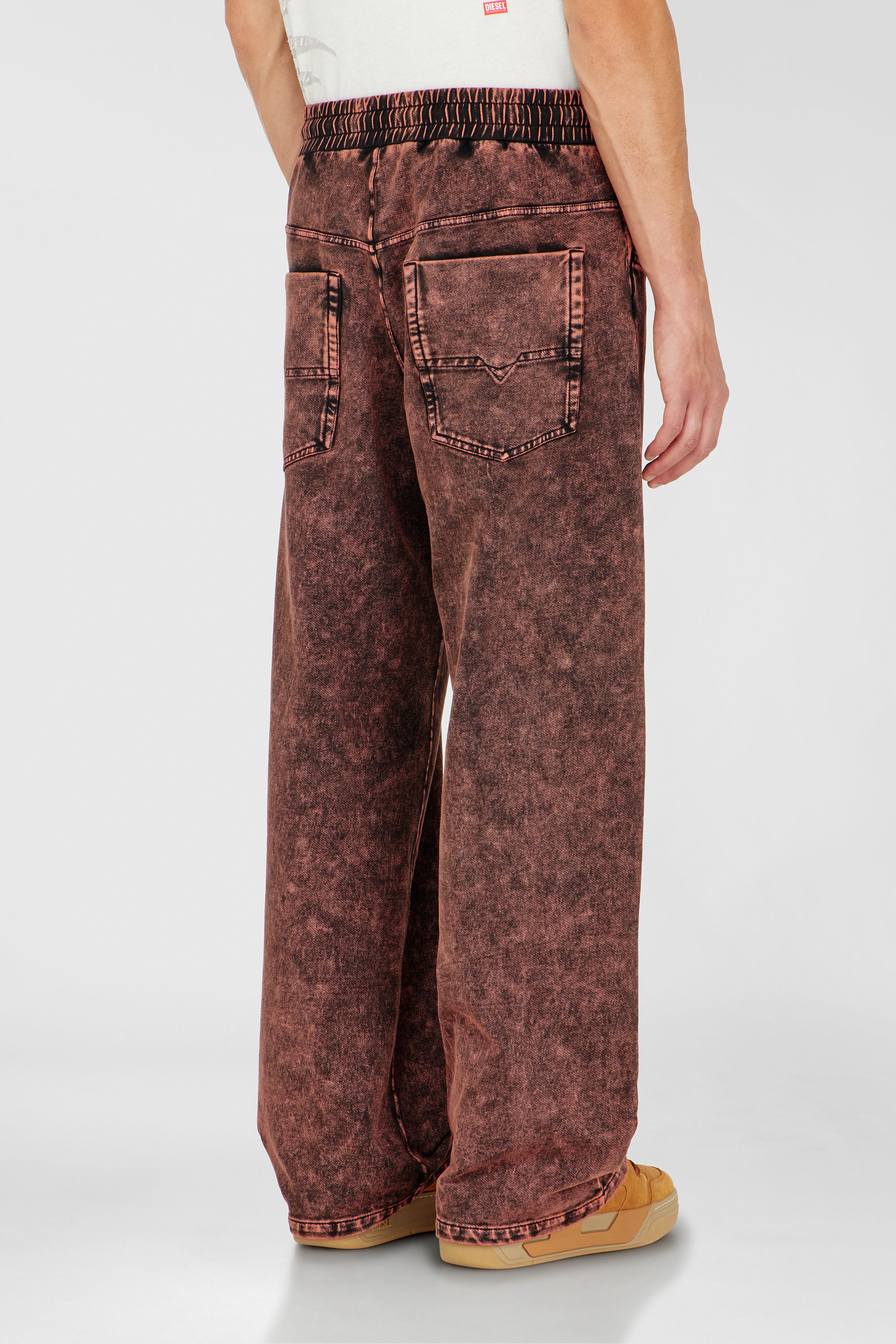 Diesel - P-STUK, Man's Sweatpants with denim effect in Brown - 4