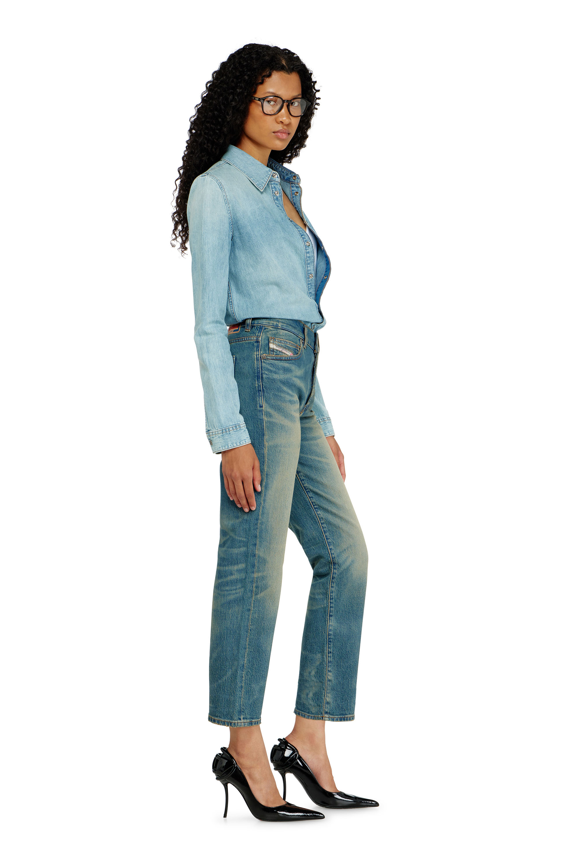 Diesel - Woman's Regular Jeans 1981 D-Went 0KBBP, Medium blue - 4