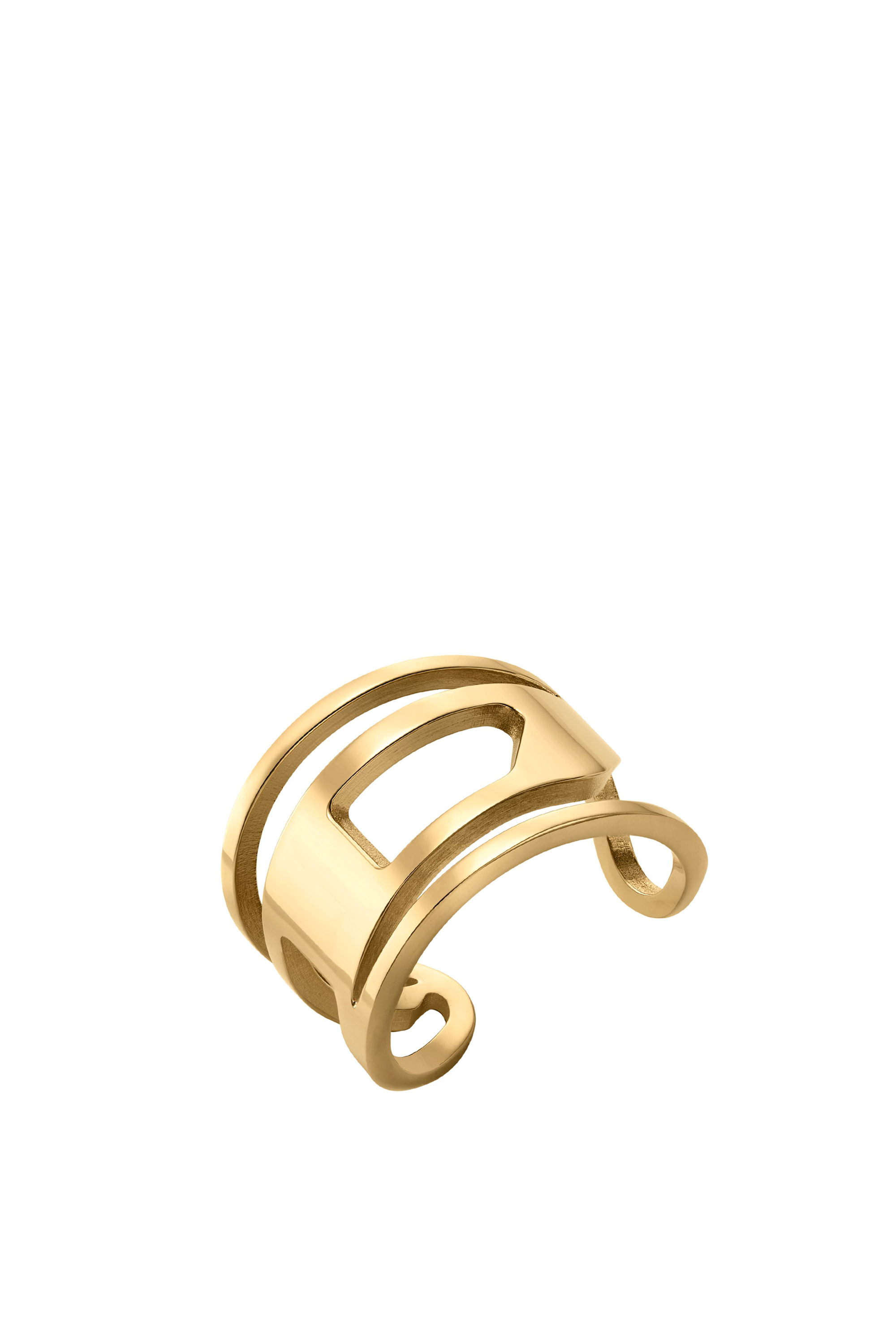 Diesel - DX1569710 JEWEL, Unisex's Gold-Tone Stainless Steel Band Ring in Gold - 1