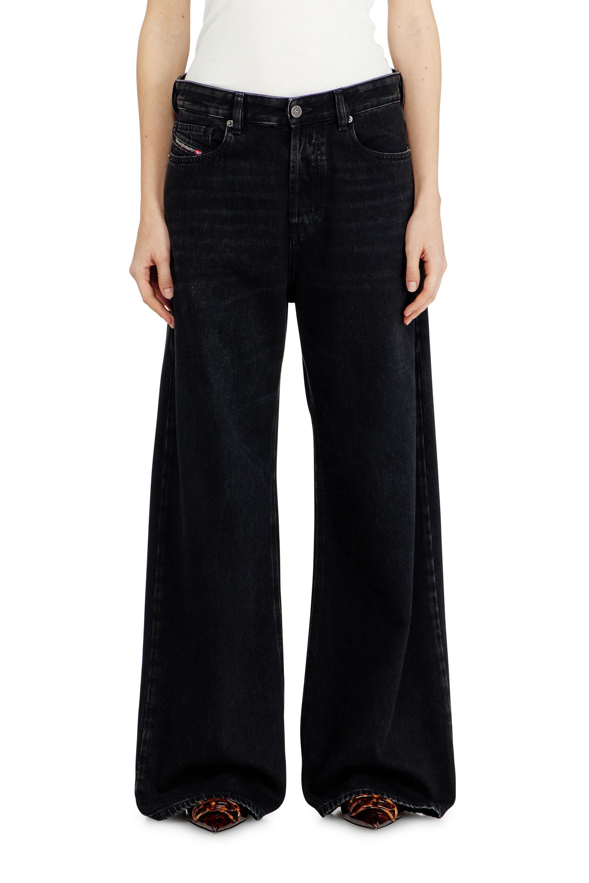 Diesel - Unisex's Relaxed Jeans 1996 D-Sire 09P09, Black/Dark grey - 4