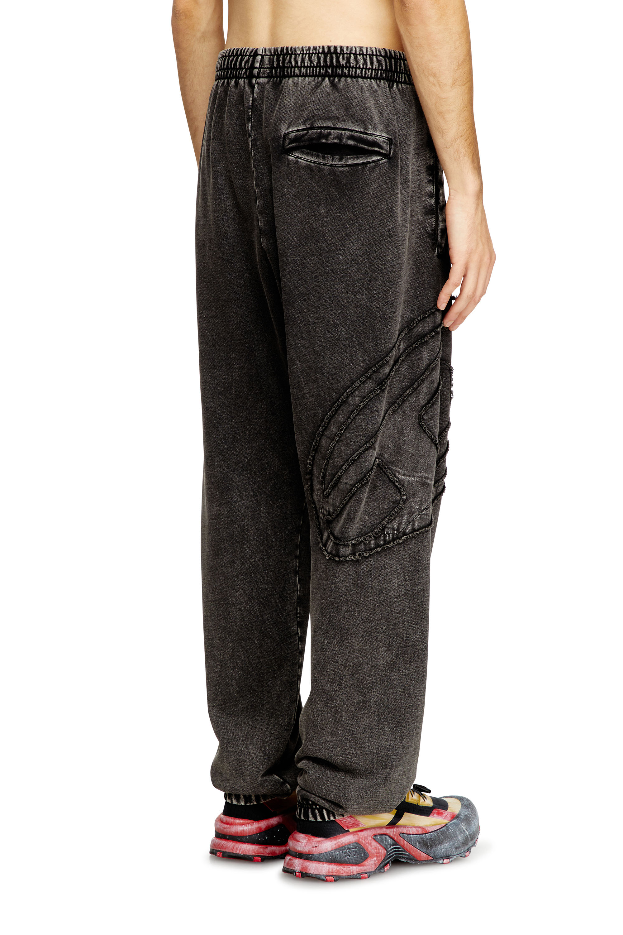 Diesel - P-MARKY-DEN, Man's Organic cotton sweatpants with Oval D patch in null - 4