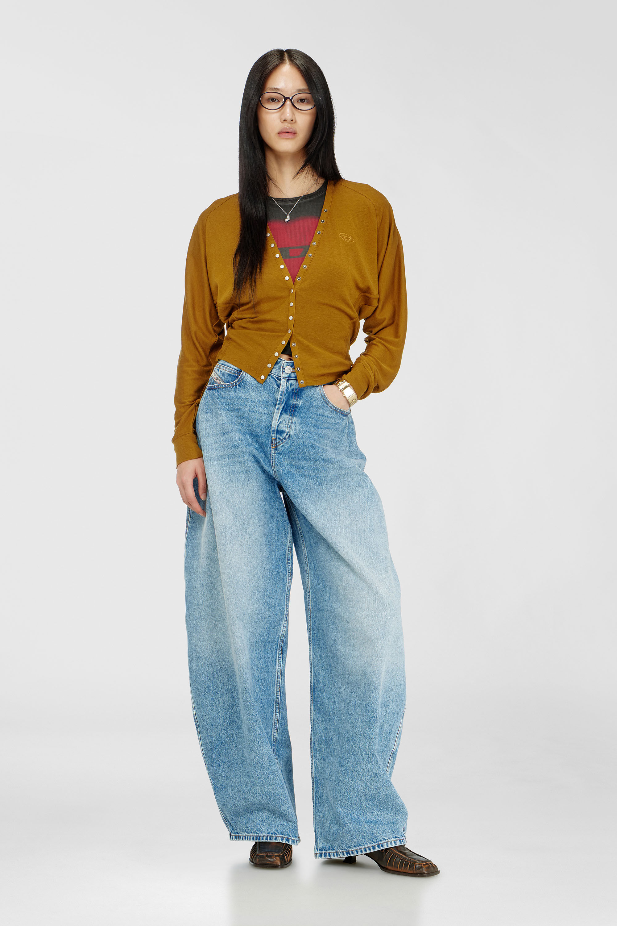 Diesel - Woman's Relaxed Jeans 1987 D-Khelz 09I29, Light Blue - 1