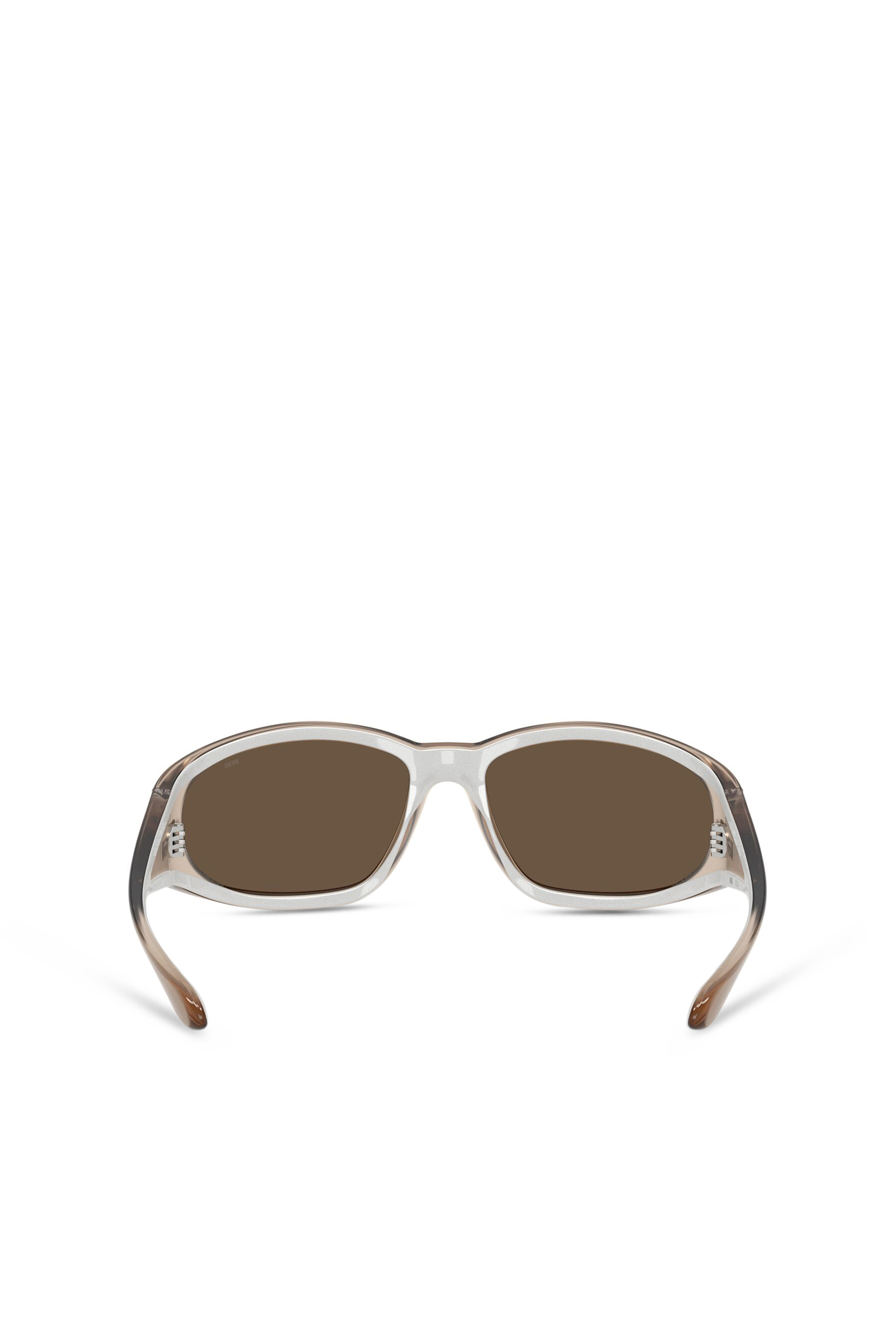 Diesel - 0DL3002, Unisex's Rectangular sunglasses in acetate in Brown - 3