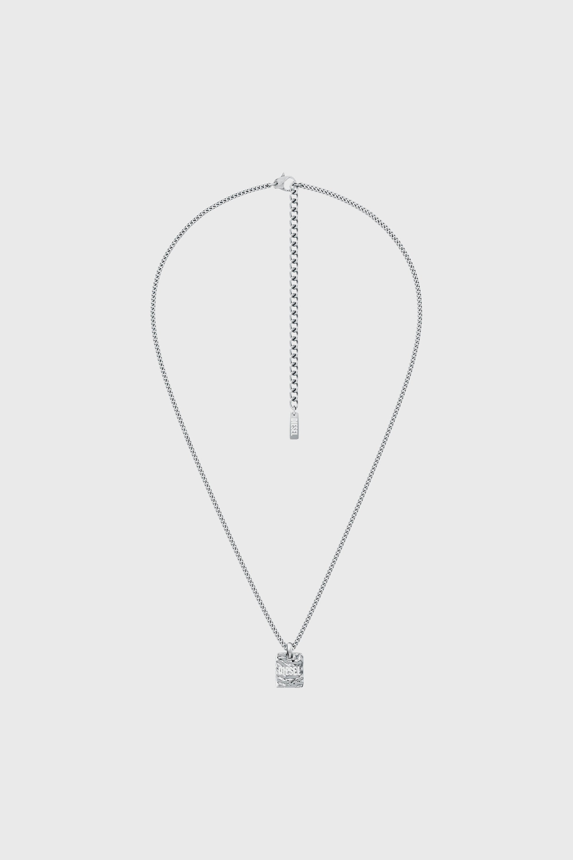 Diesel - DX1734040, Unisex's Stainless Steel Pendant Necklace in Silver - 1