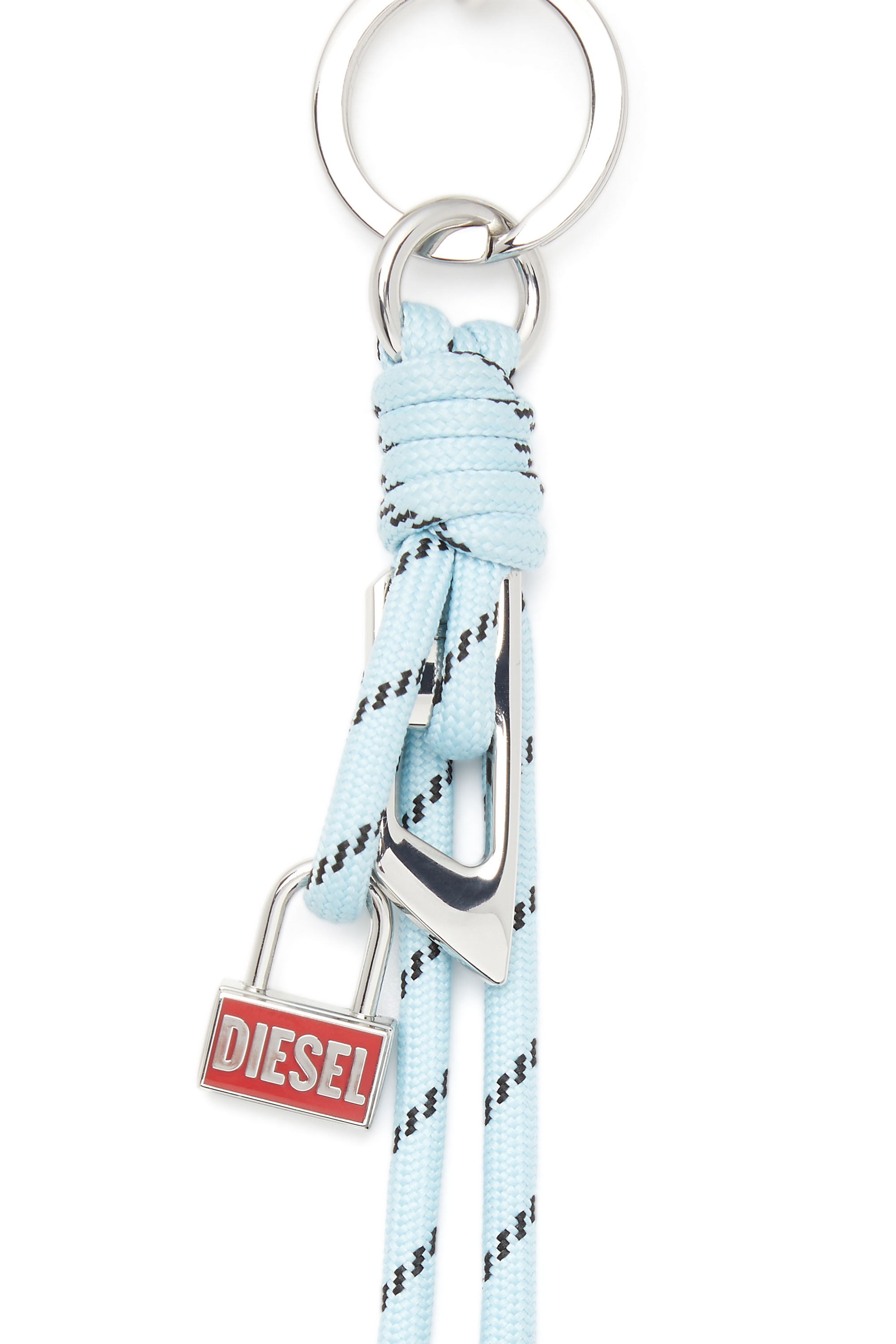 Diesel - ROPE II, Unisex's Metal and rope charm with Diesel pendant in Azure - 3