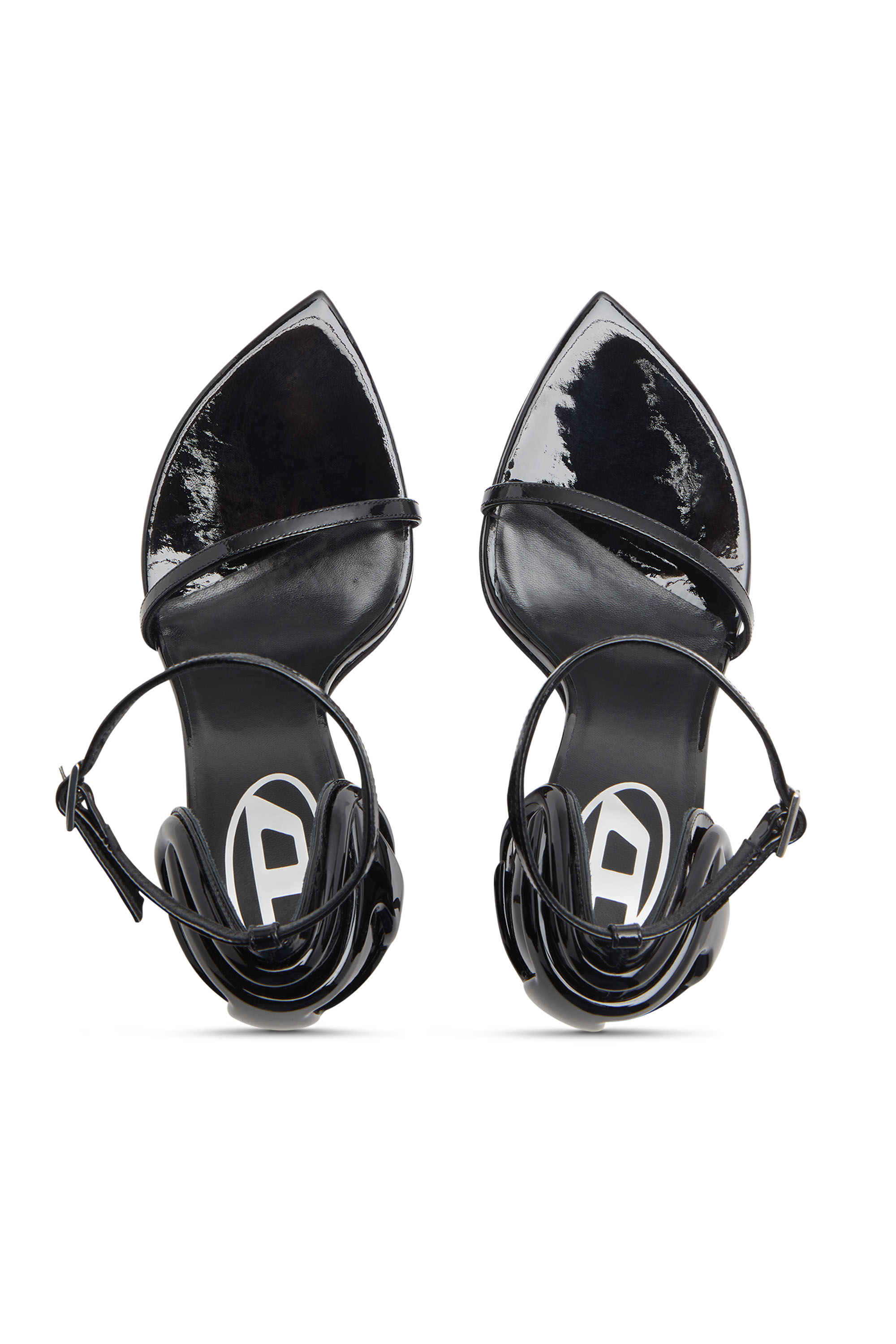 D-TEN&HALF SANDAL, Black Diesel - D-TEN&HALF SANDAL, Woman's D-Ten&Half-Stiletto sandals in patent leather and satin in Black - 5