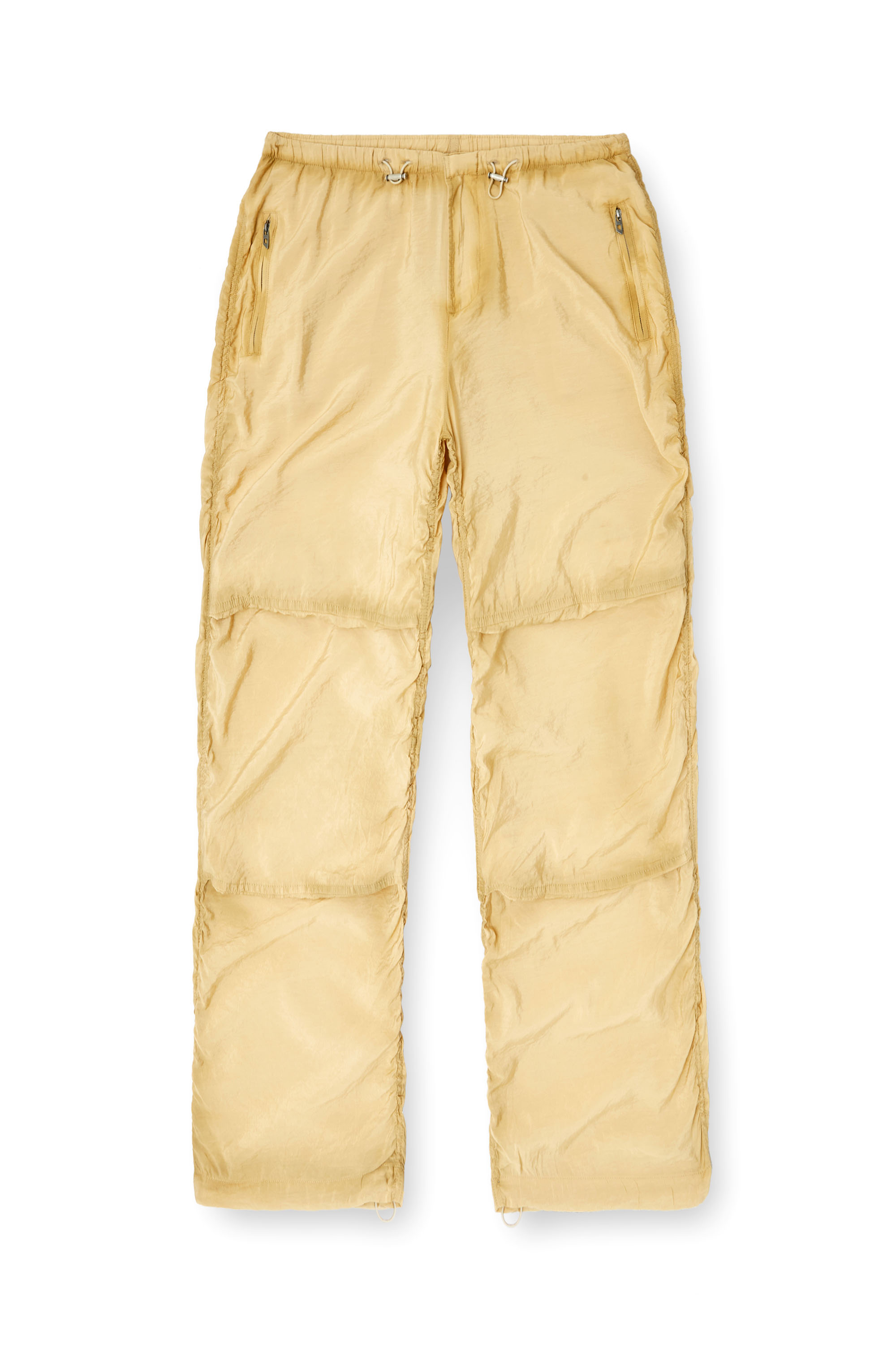 Diesel - P-DAILY, Man's Utility pants in light, crinkled fabric in Beige - 2