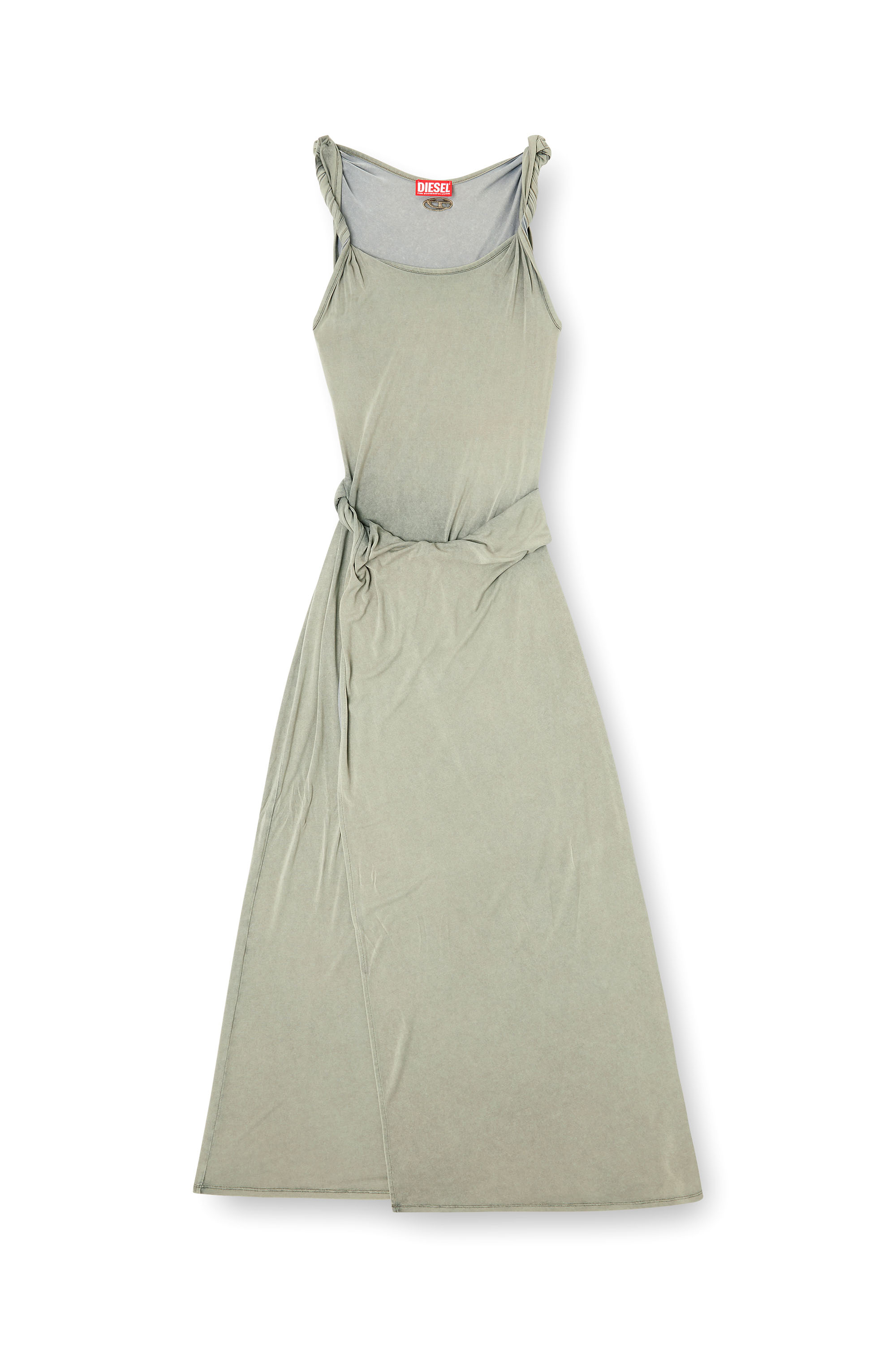 Diesel - D-ESTIGA-S1, Woman's Jersey maxi dress with twisted details in null - 2