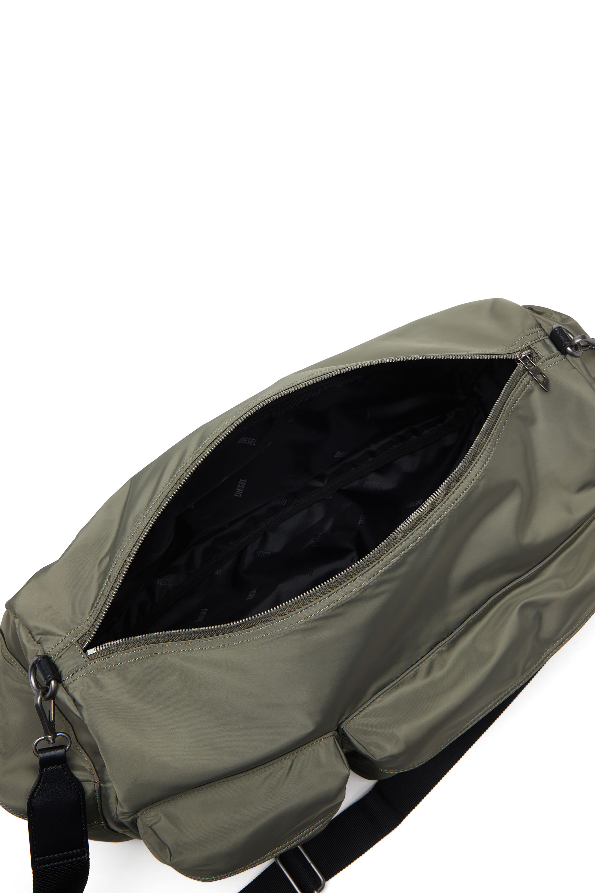 Diesel - MULTI-PKTS DUFFLE X, Unisex's Multi-Pkts-Multipocket duffle bag in utilitarian shell in Military Green - 3