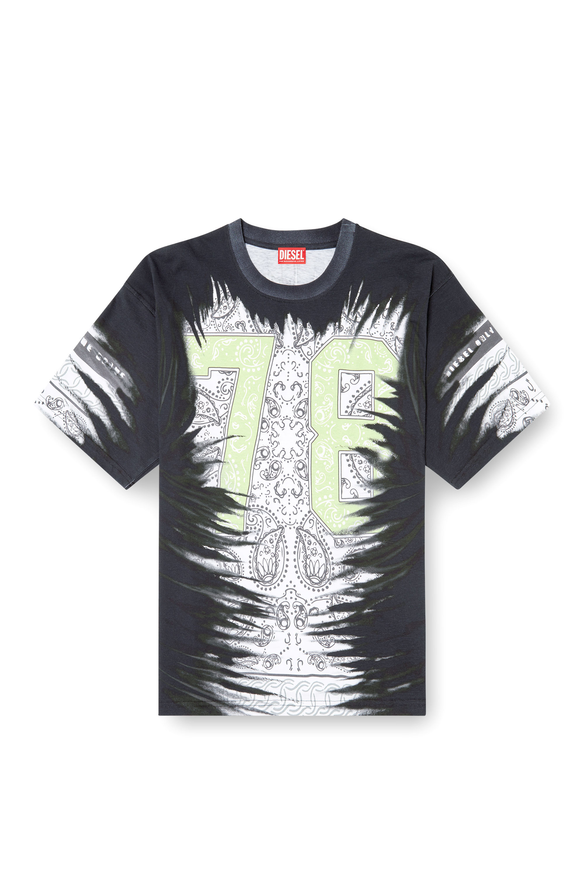 Diesel - T-BOXT-78-R1, Man's T-shirt with 78 bandana print in null - 3