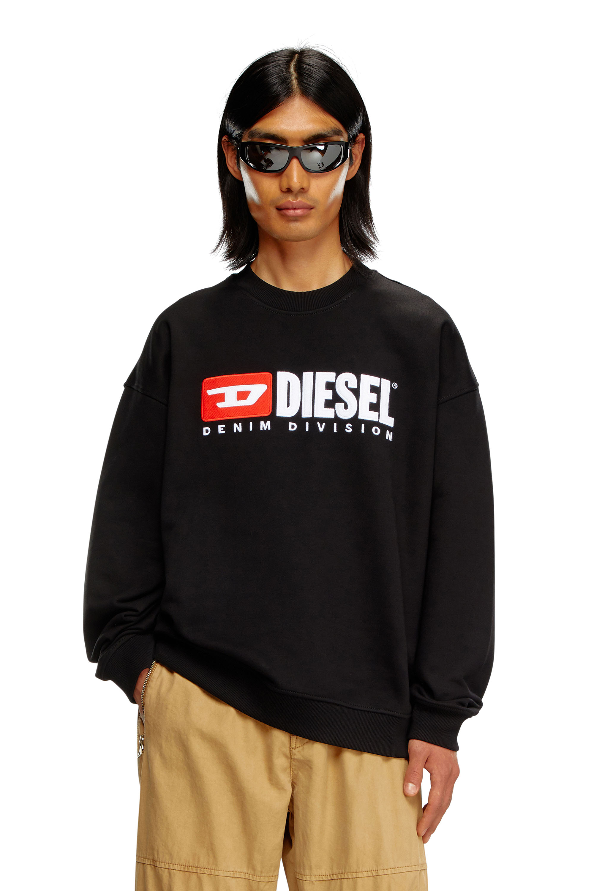 Diesel - S-BOXT-DIV, Man Sweatshirt with Denim Division logo in Black - Image 1