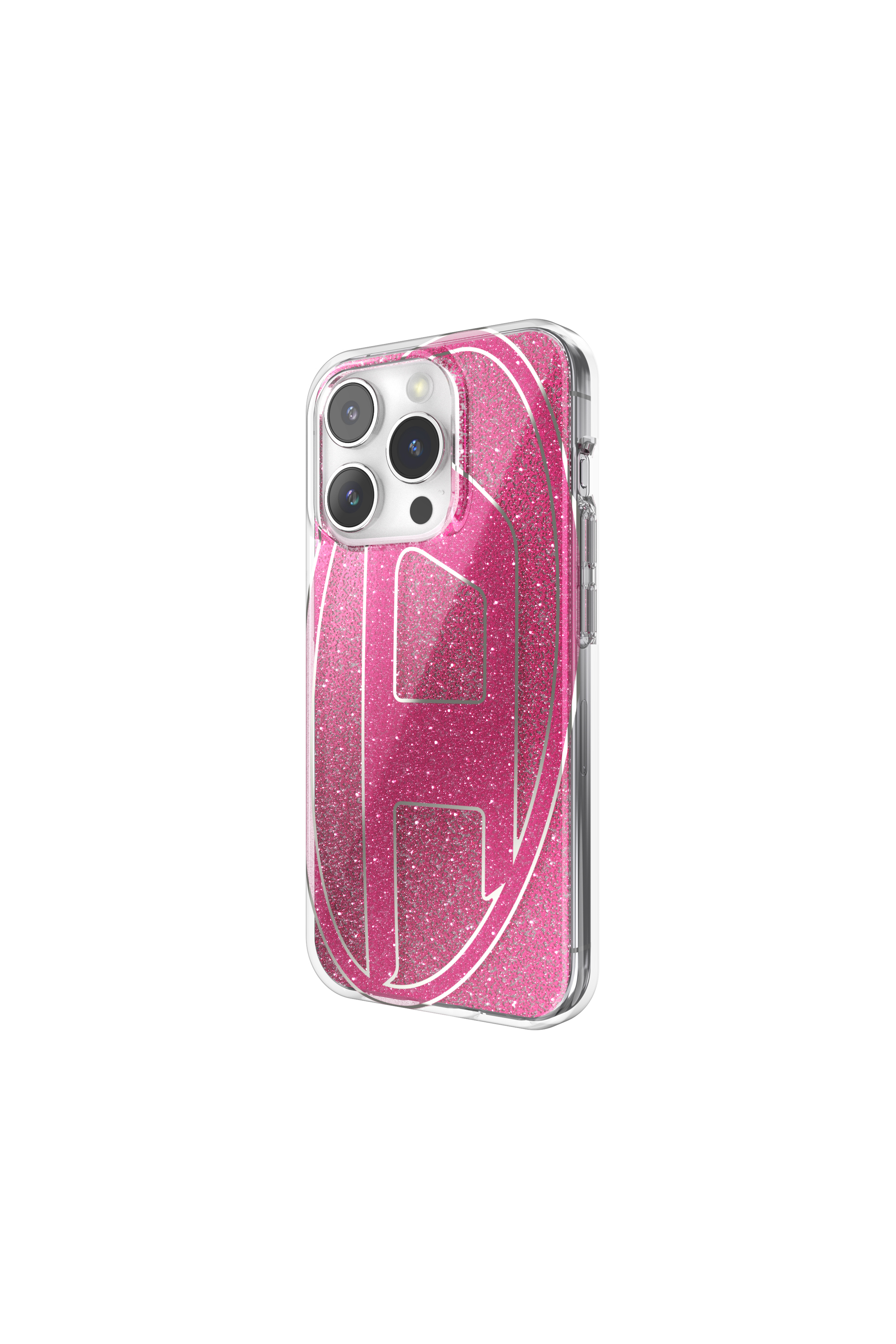 Diesel - 60036 AOP CASE, Unisex Glitter Case for iP 15 Pro in Pink - Image 4