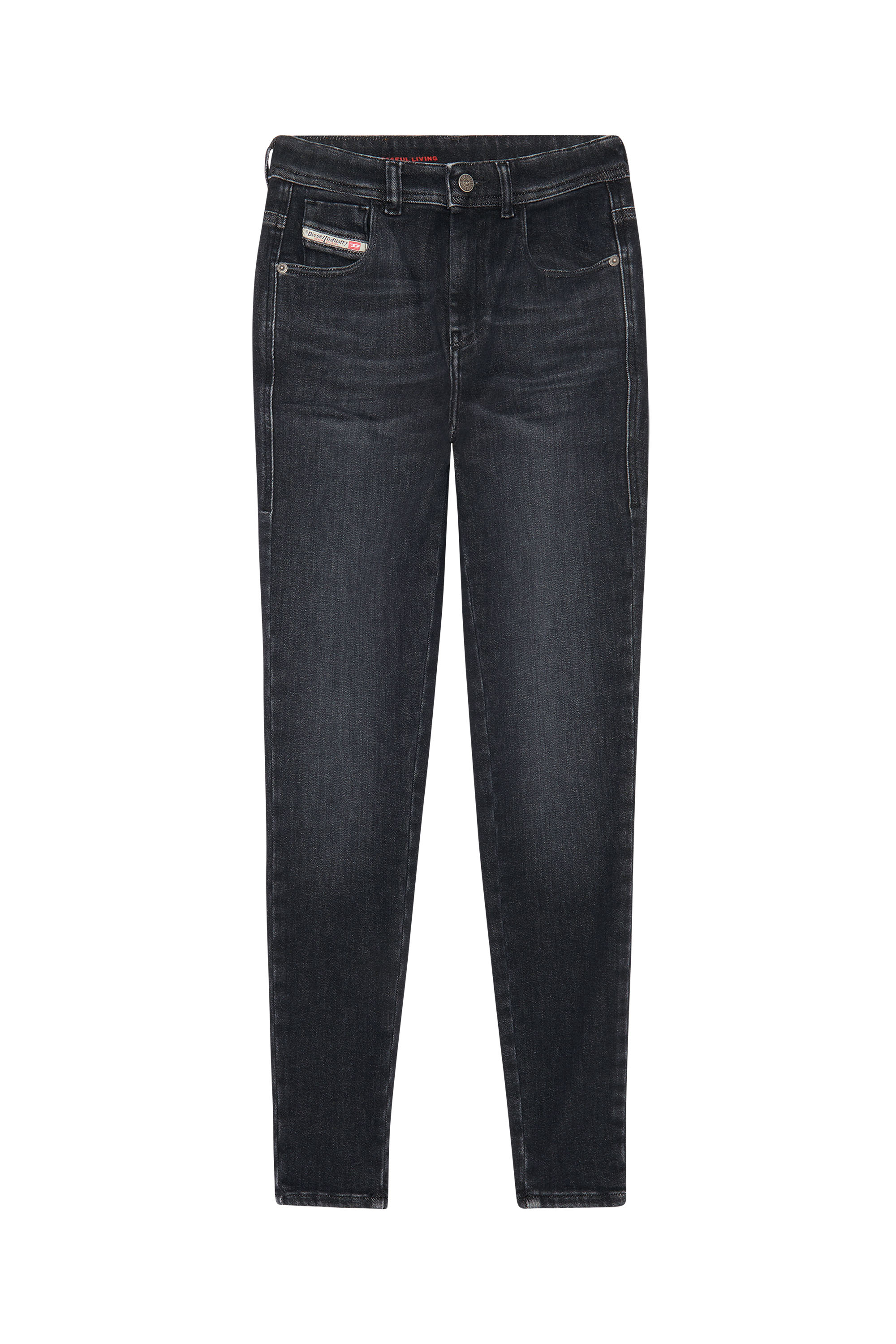 Diesel - Super skinny Jeans 1984 Slandy-High 09D96, Black/Dark grey - Image 6