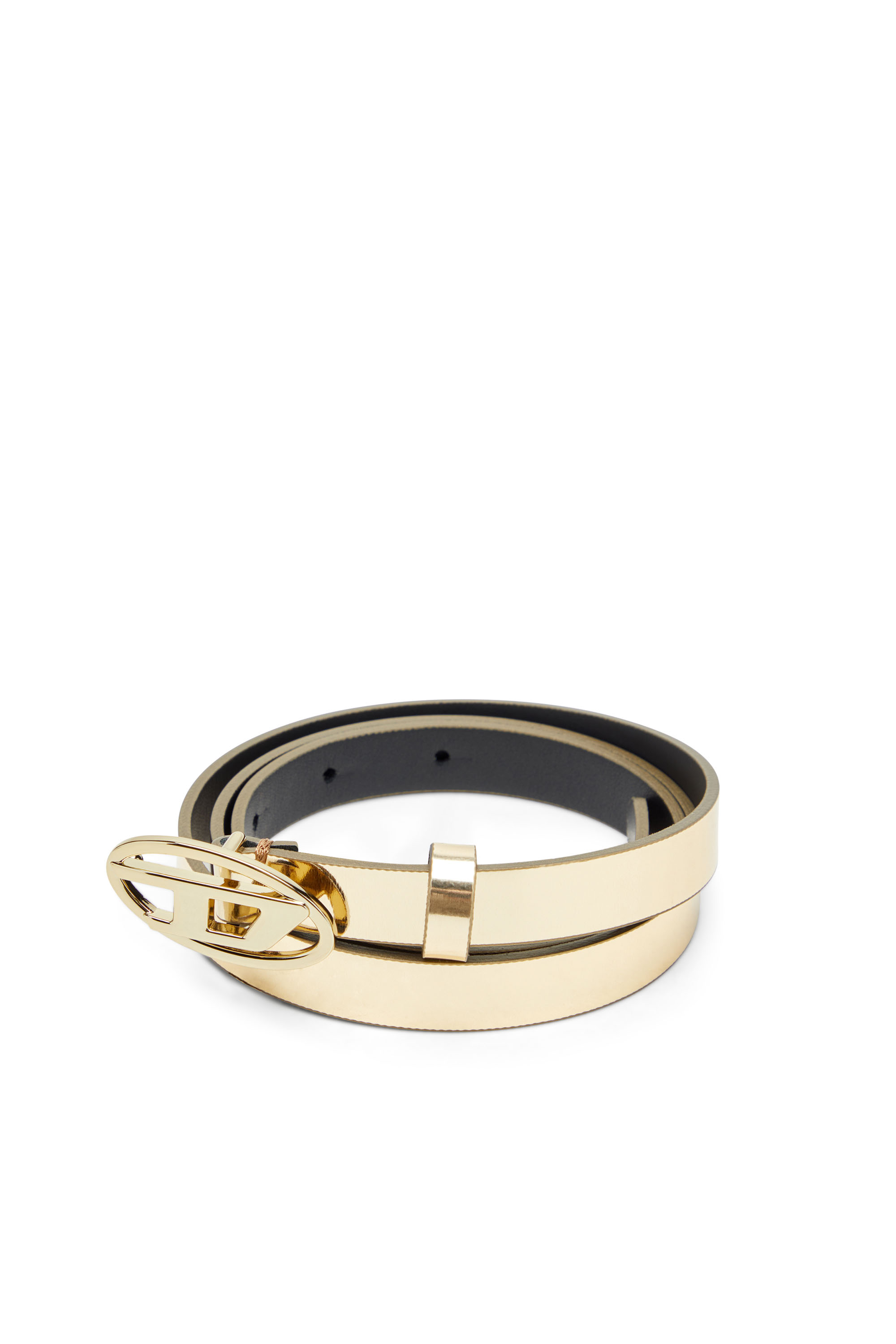 Diesel - B-1DR 15, Woman's 1.5cm belt with mirrored metallic finish in null - 3