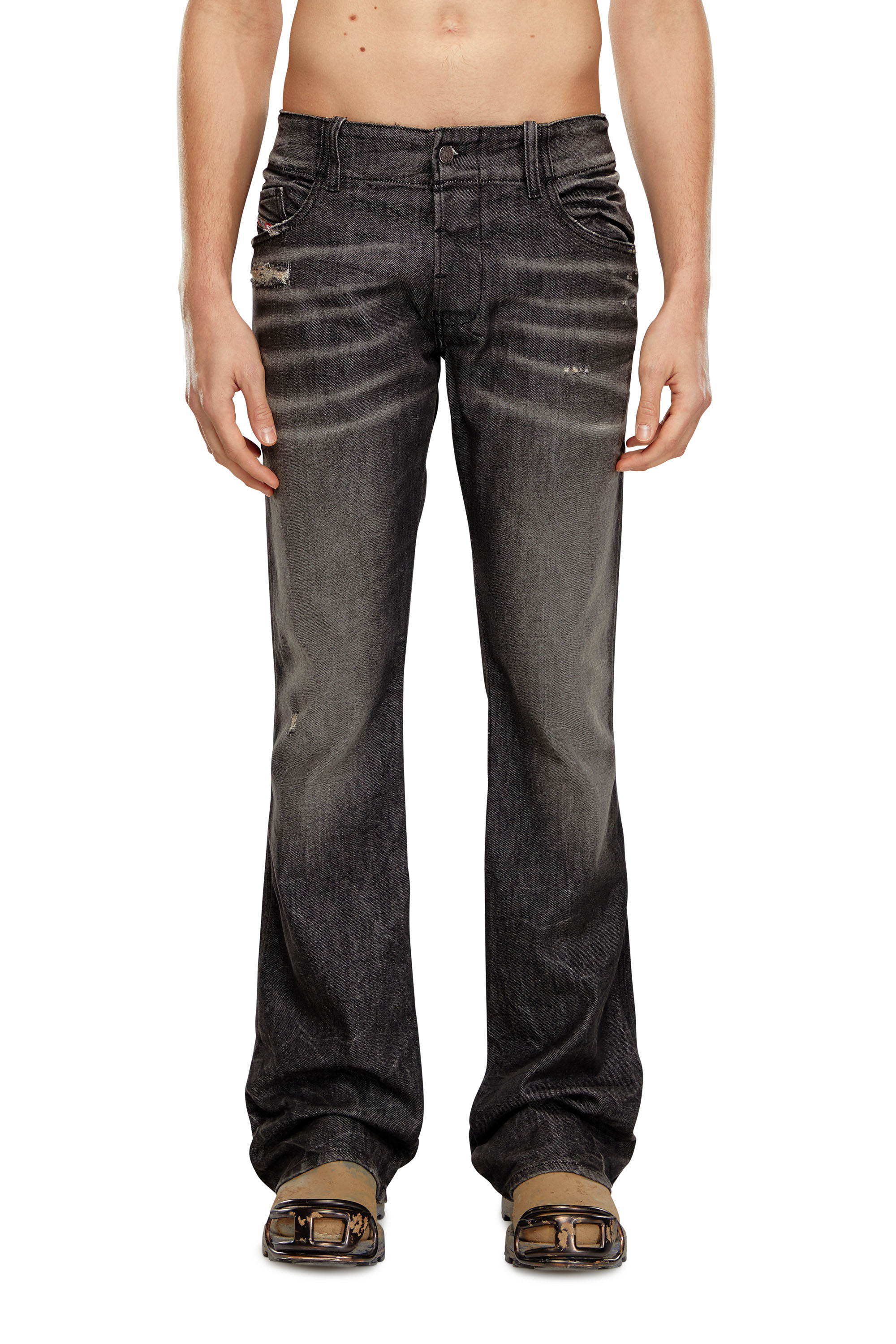 Diesel - Bootcut Jeans D-Backler 09H51, Black/Dark grey - Image 1