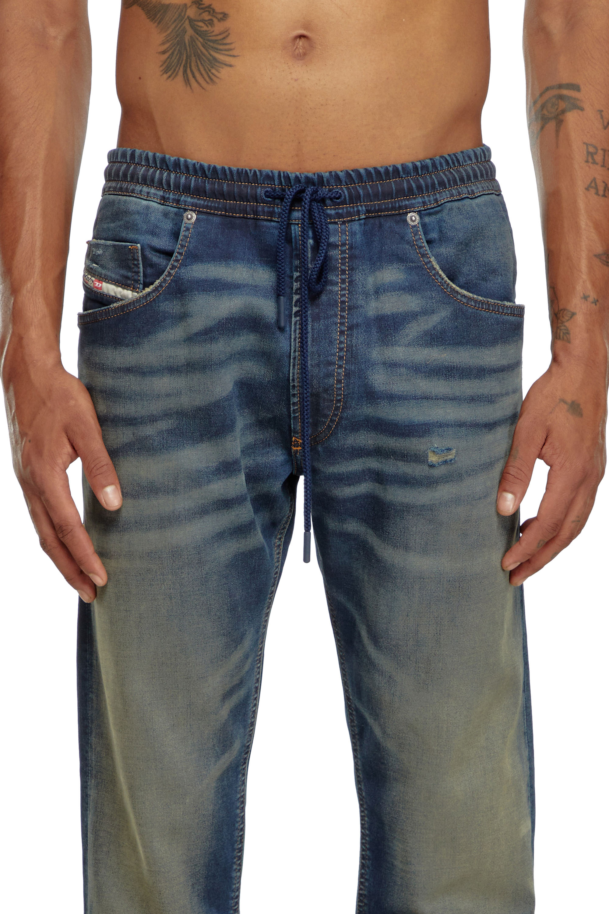 Diesel - Man's Tapered 2030 D-Krooley Joggjeans® 09J34, Dark Blue - 5