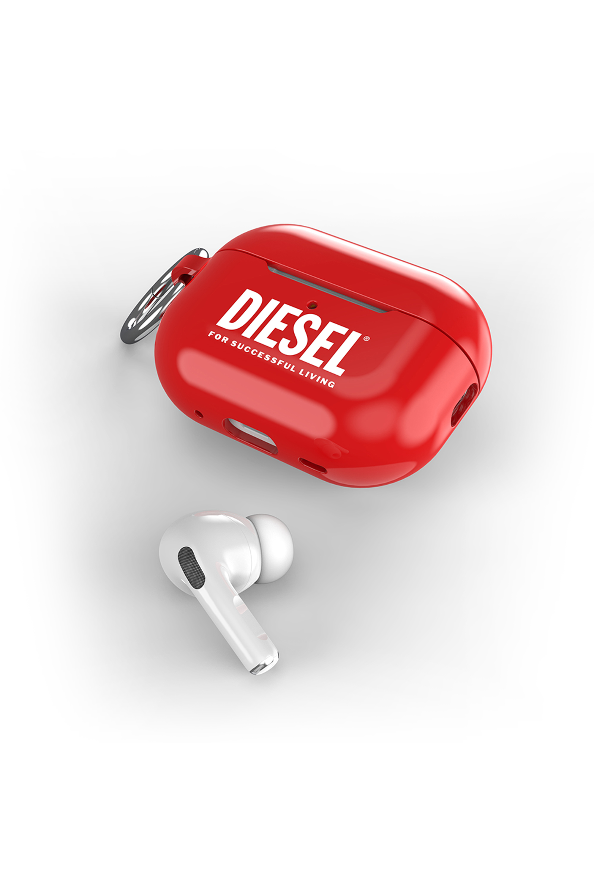 Diesel - 60066 AOP CASE, Unisex Case for Airpods Pro/Pro 2 in Red - Image 4