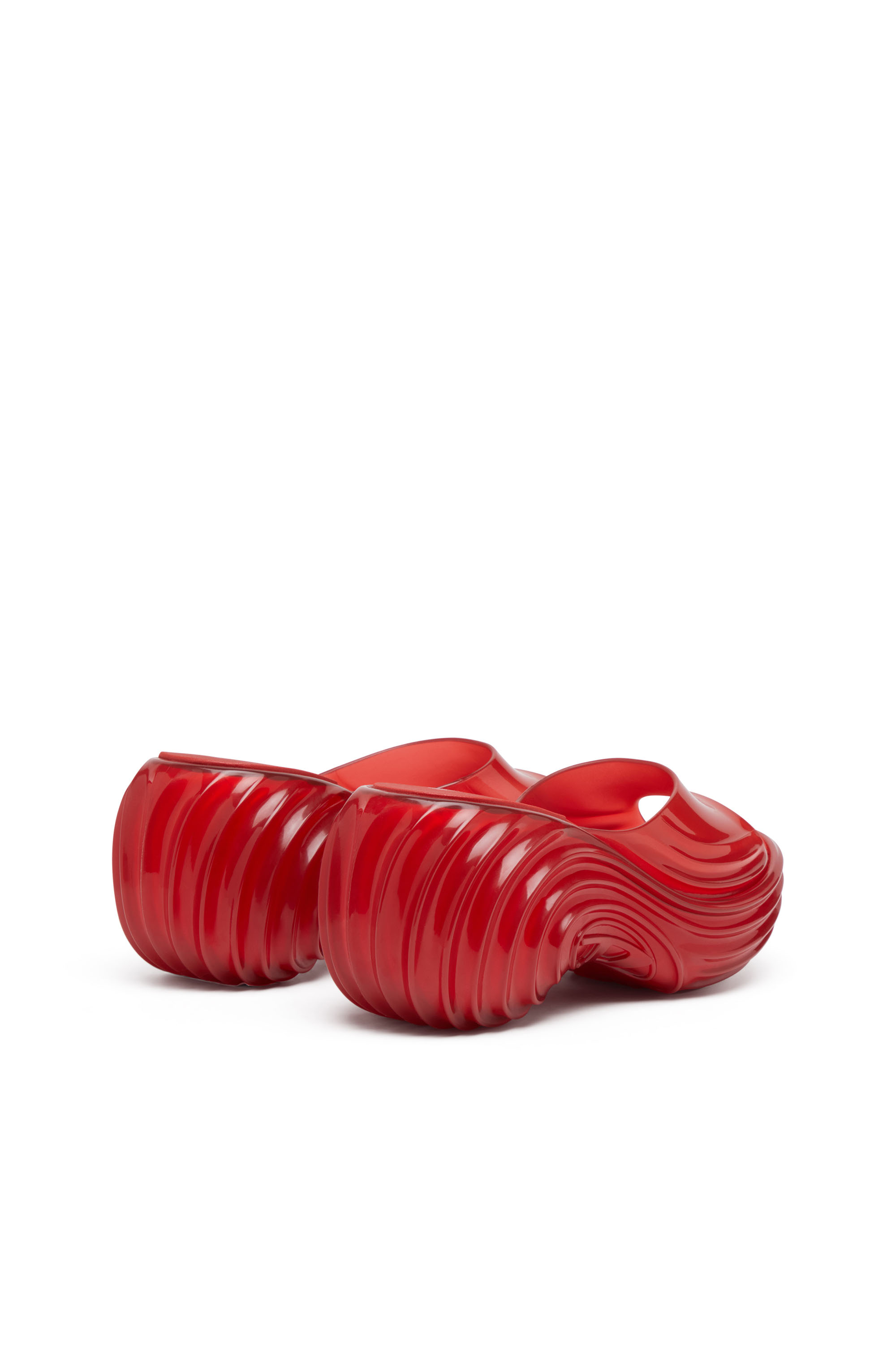 MELISSA QUANTUM PLATFORM, Red Diesel - MELISSA QUANTUM PLATFORM, Woman's Platform mule in Melflex® in Red - 3