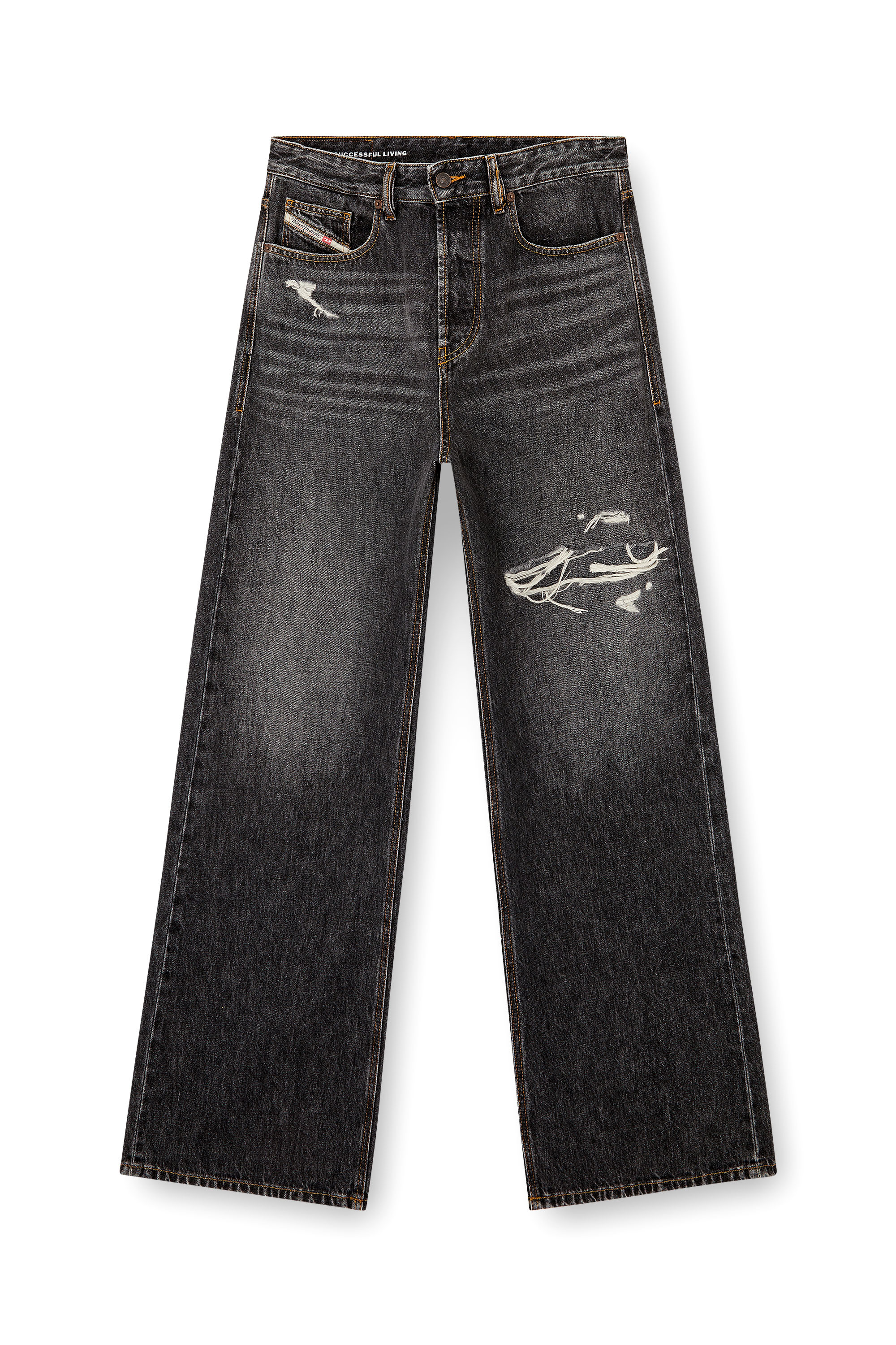 Diesel - Man's Relaxed Jeans D-Rise 007DN, Black/Dark grey - 3