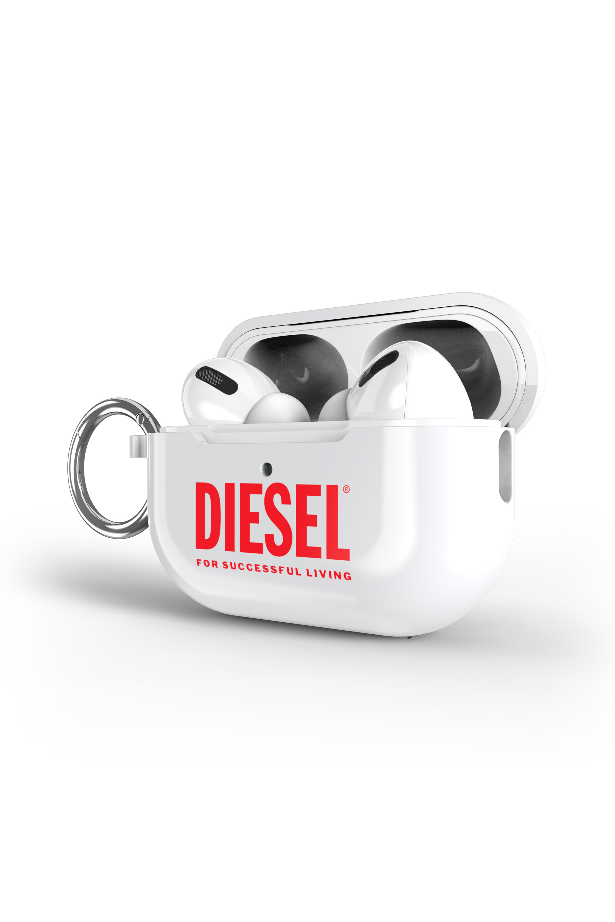 Diesel - 60067 AOP CASE, Unisex Case for Airpods Pro/Pro 2 in White - Image 3