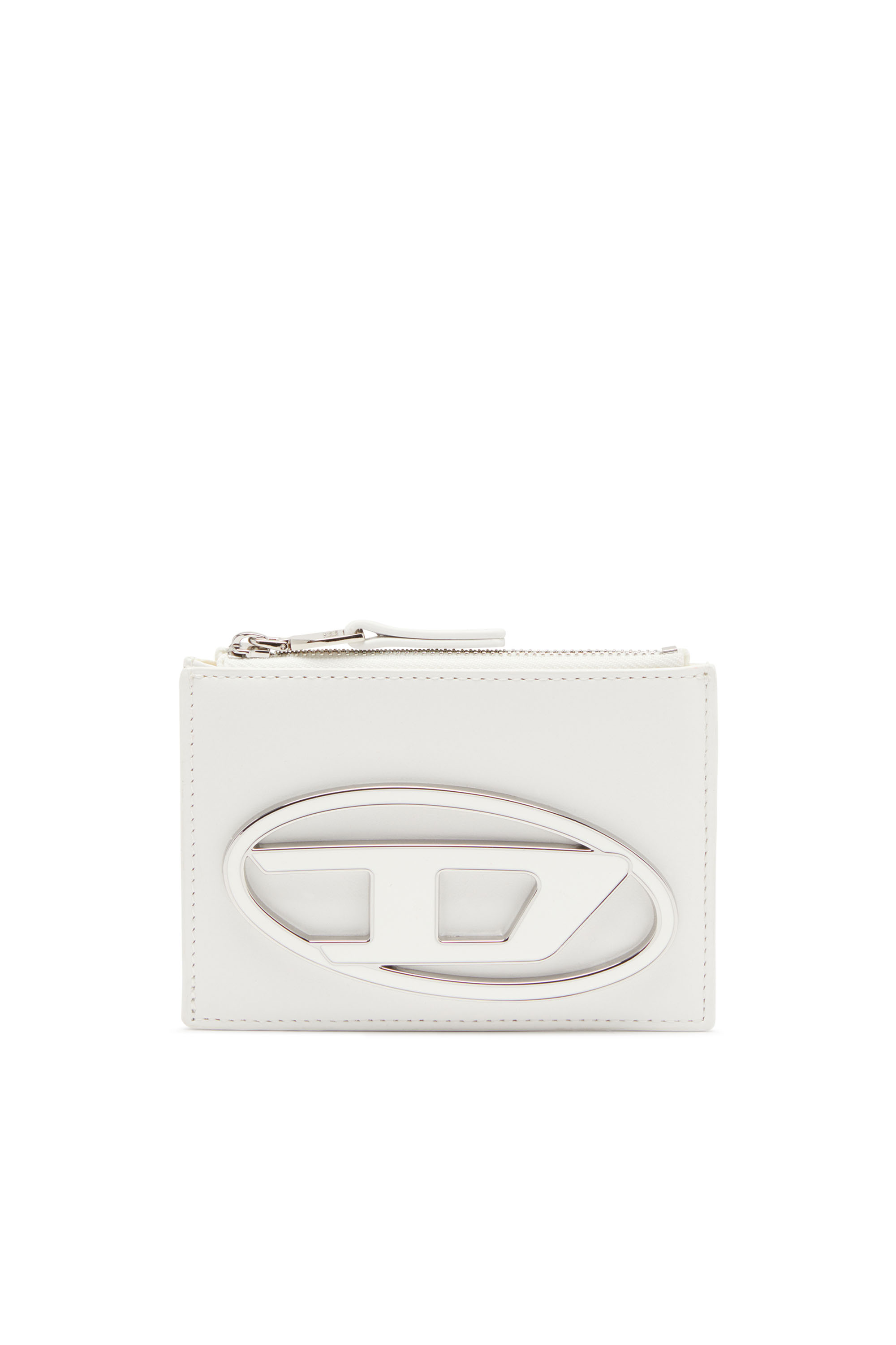 Diesel - 1DR CARD HOLDER I, Woman Card holder in leather in White - Image 1