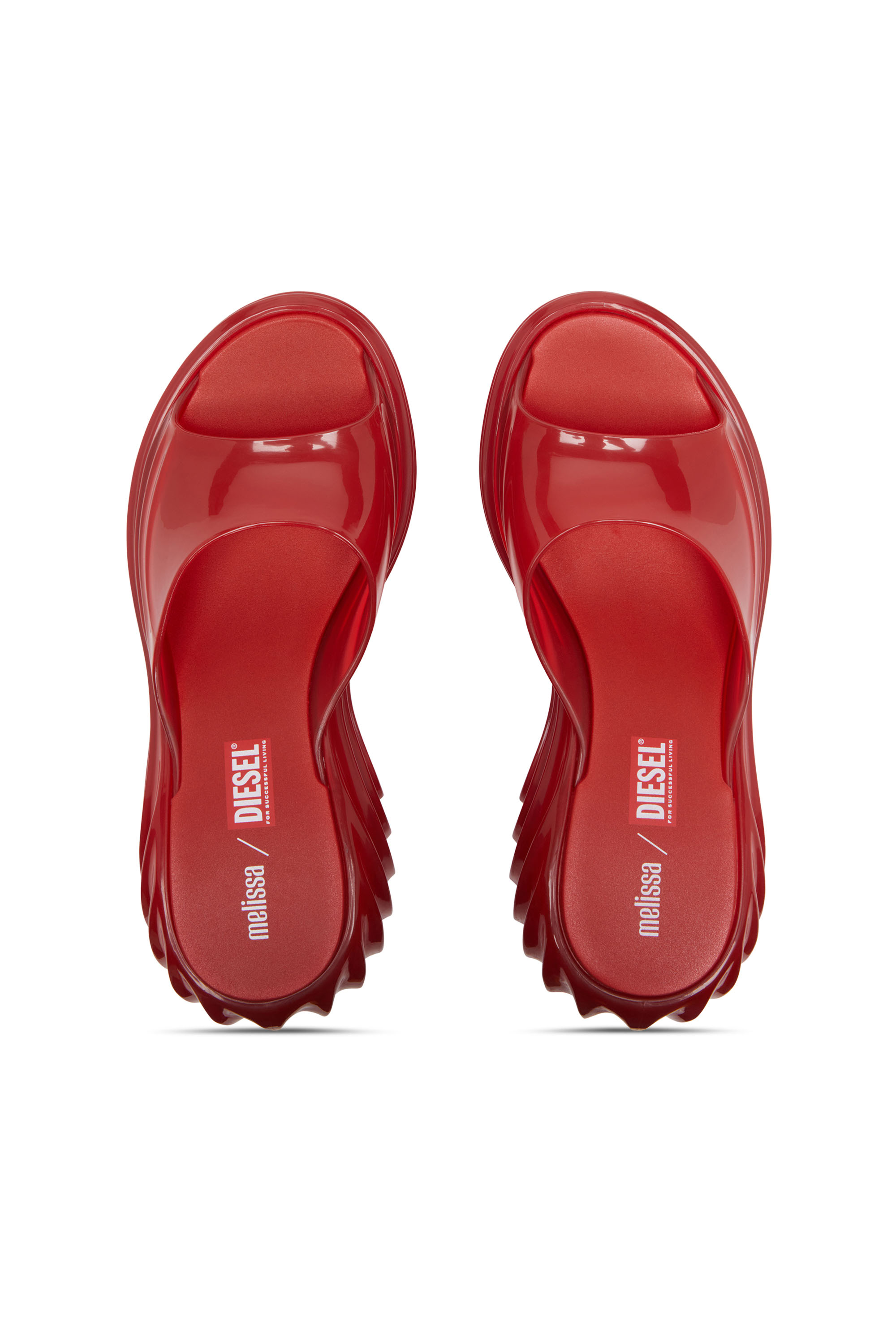 MELISSA QUANTUM PLATFORM, Red Diesel - MELISSA QUANTUM PLATFORM, Woman's Platform mule in Melflex® in Red - 4