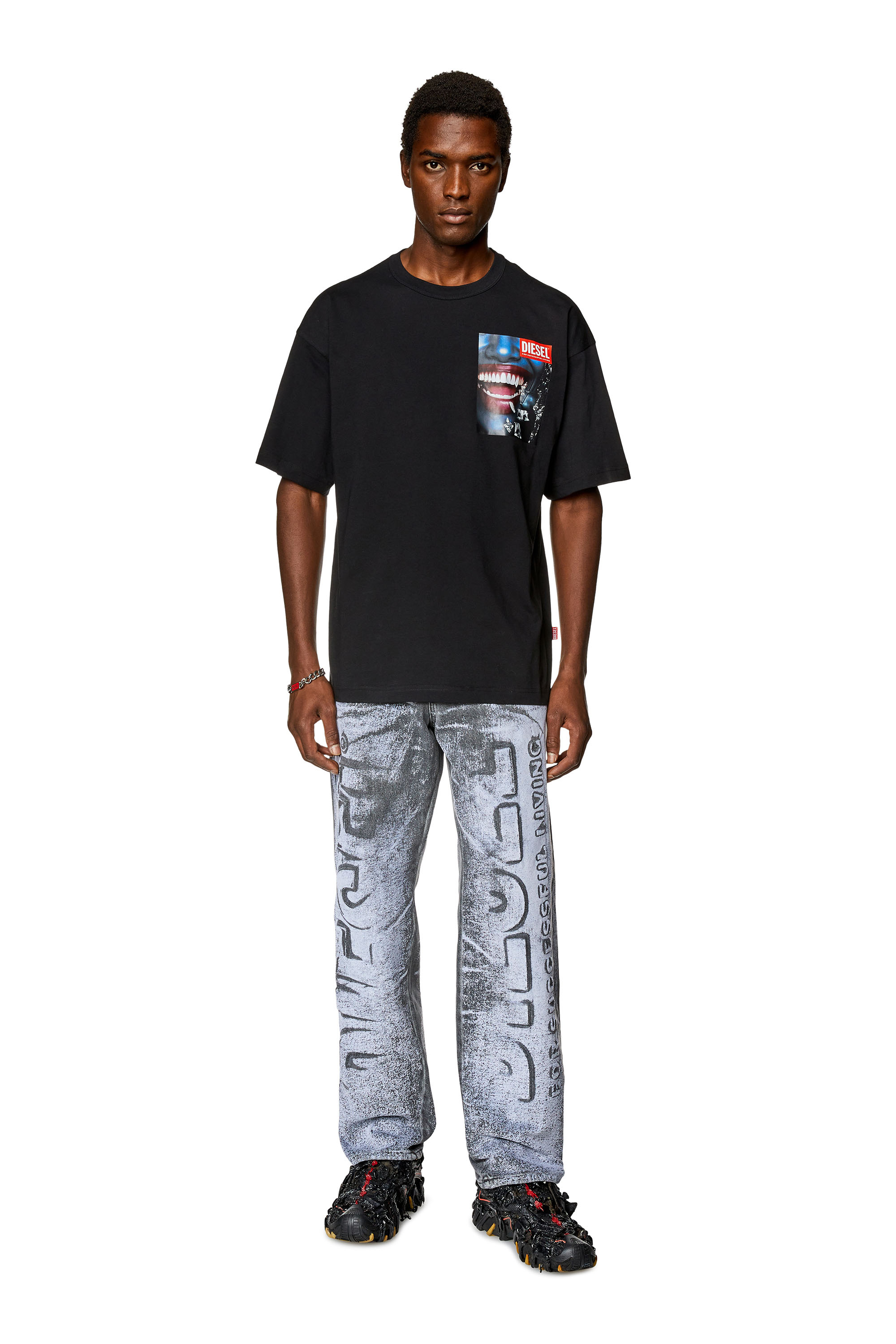 Diesel - T-NABEL-FACE, Black - Image 4