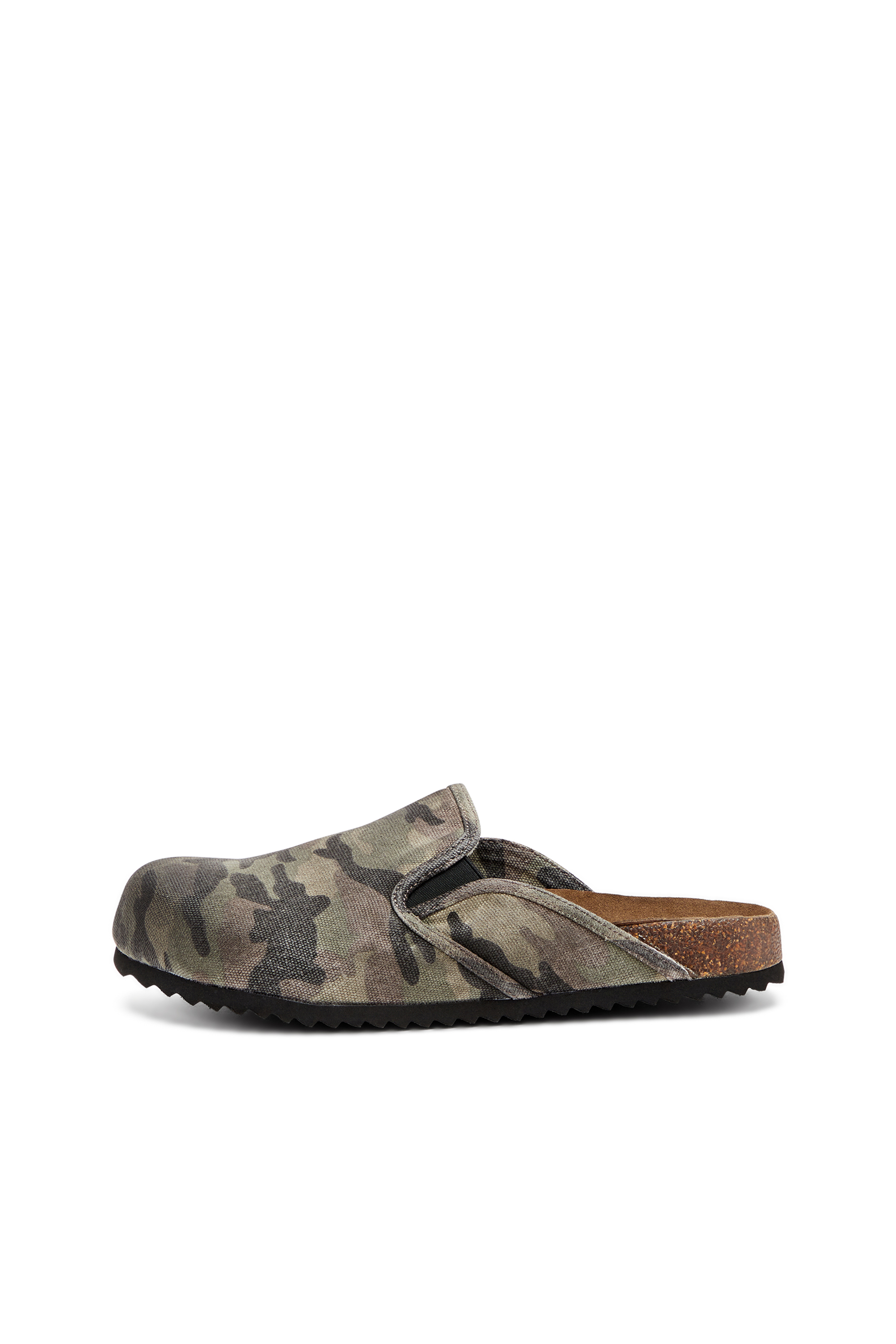 Diesel - D-WOODSTOCK SLIP-ON, Man's Camo-canvas mules in Military Green - 7