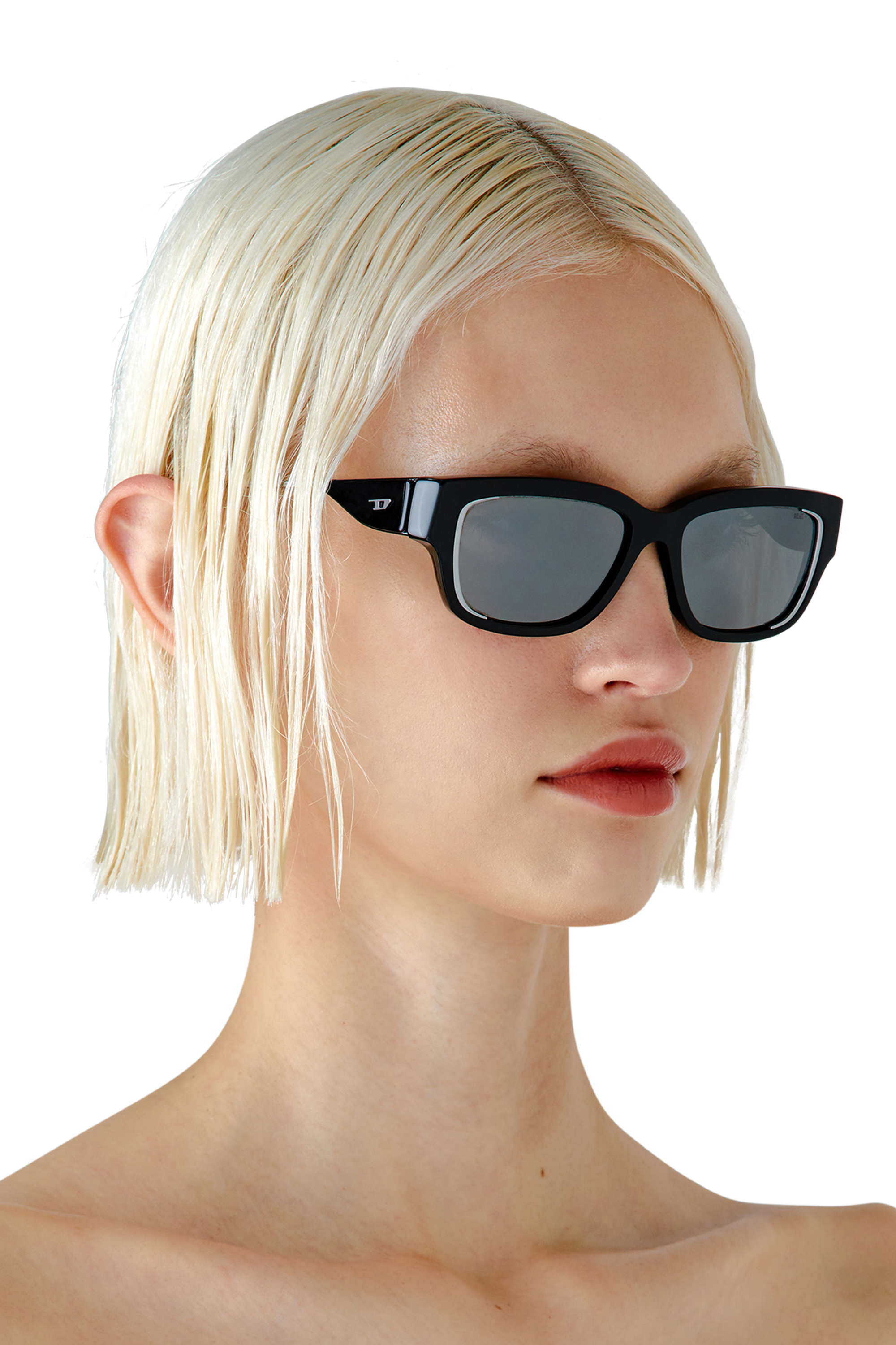 Diesel - 0DL2002 SIZE 56, Unisex's Rectangle sunglasses in Black/Flash mirror - 6